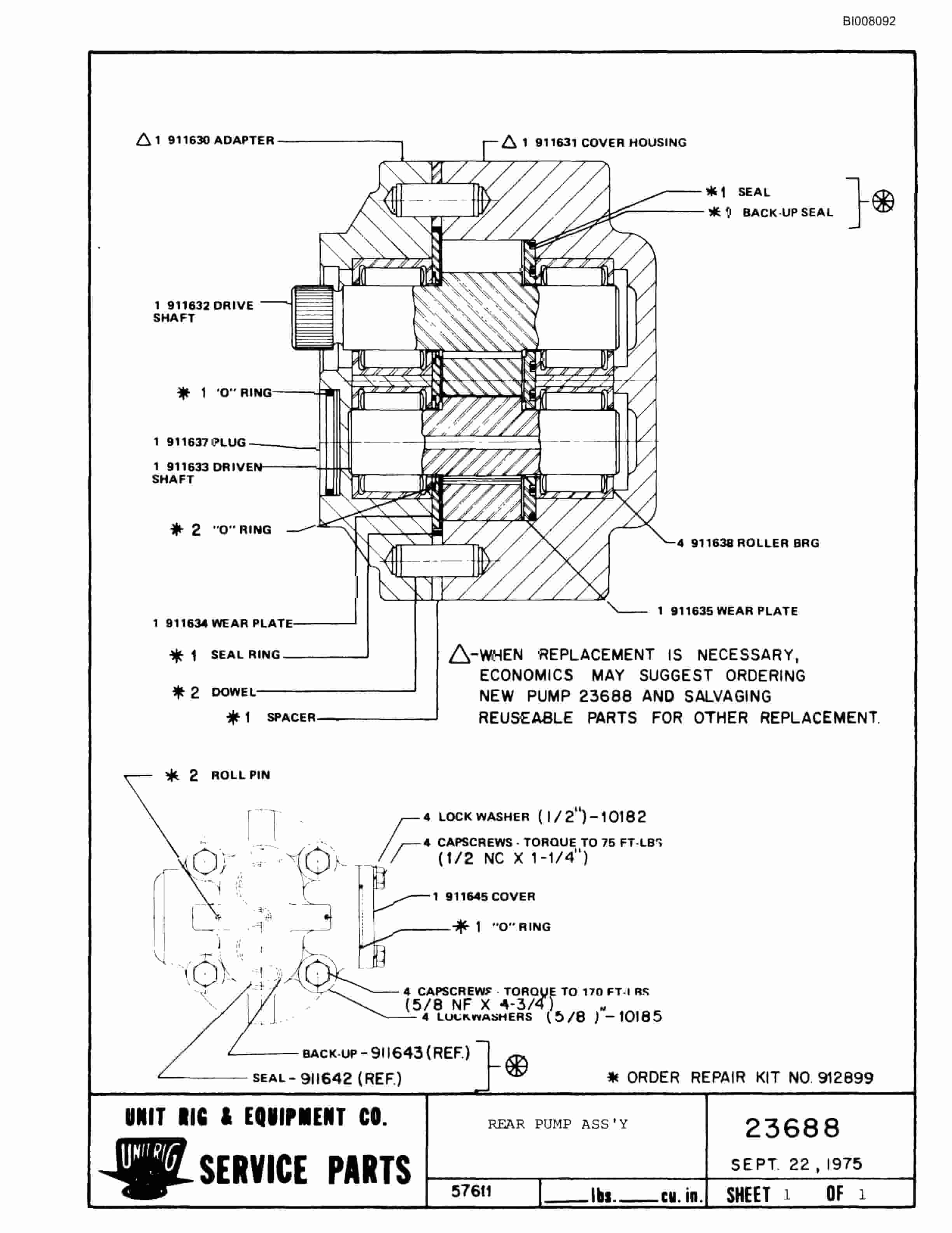 Bucyrus M-120-17 Parts Catalog BI008092-5