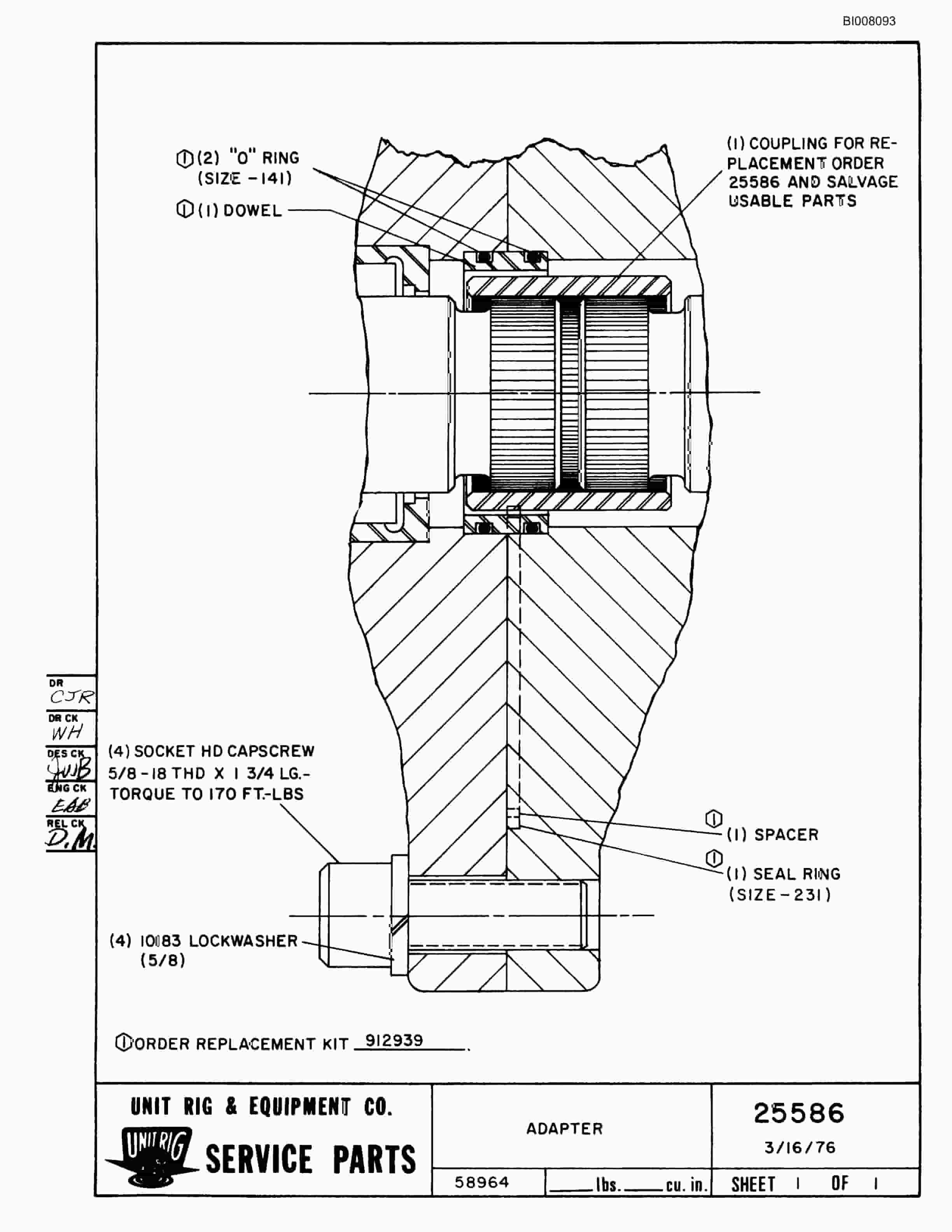 Bucyrus M-120-17 Parts Catalog BI008093-5
