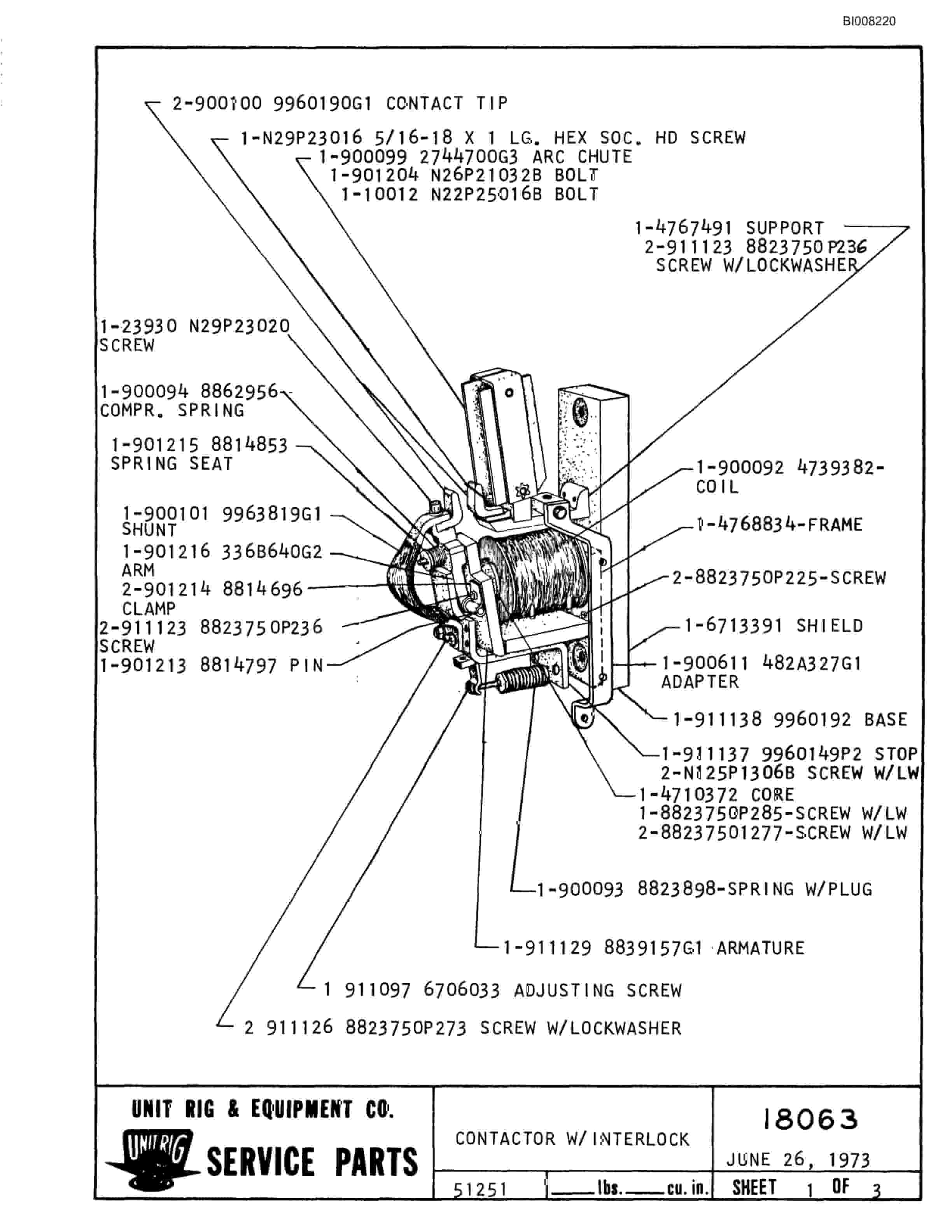 Bucyrus M-120-17 Parts Catalog BI008220-4