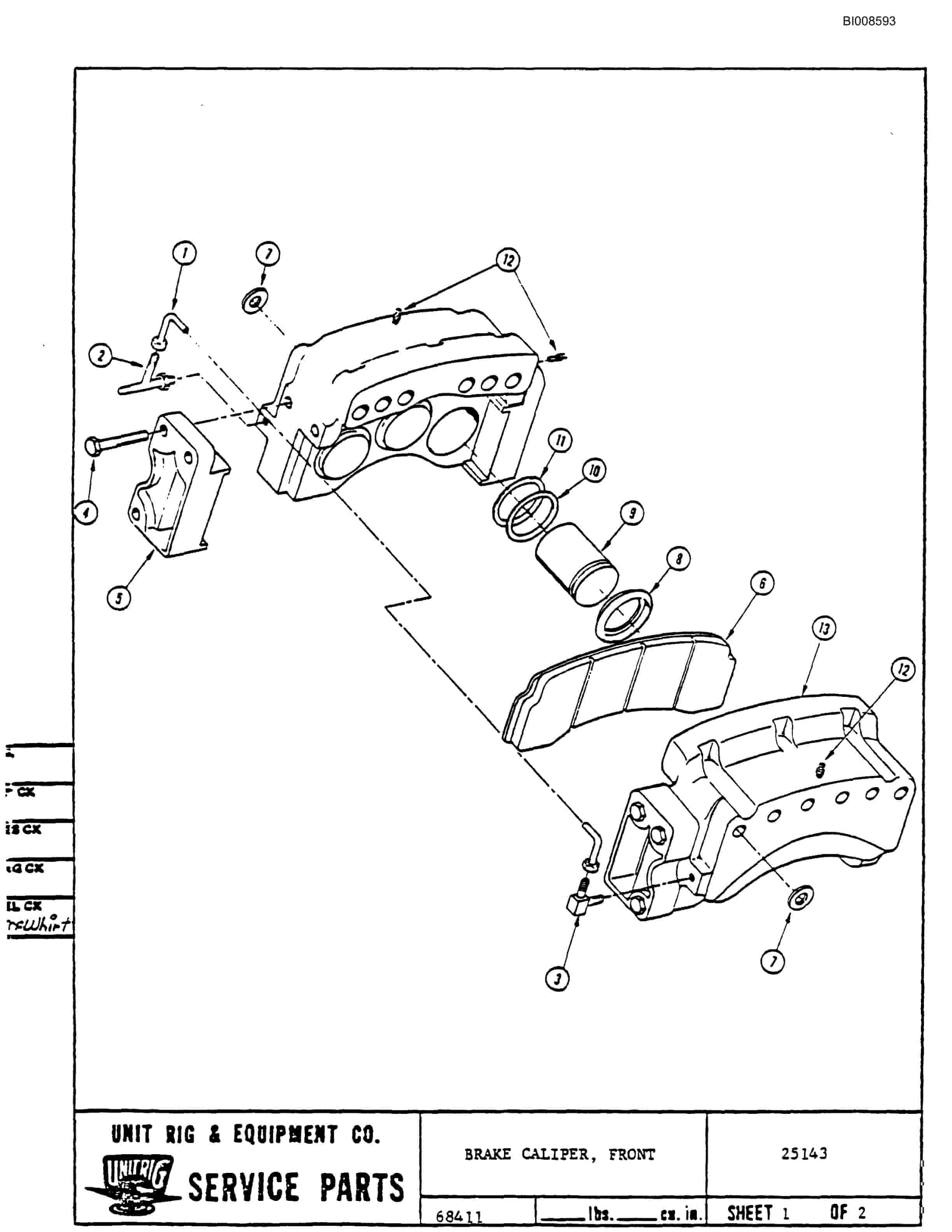 Bucyrus M-120-17 Parts Catalog BI008593-5