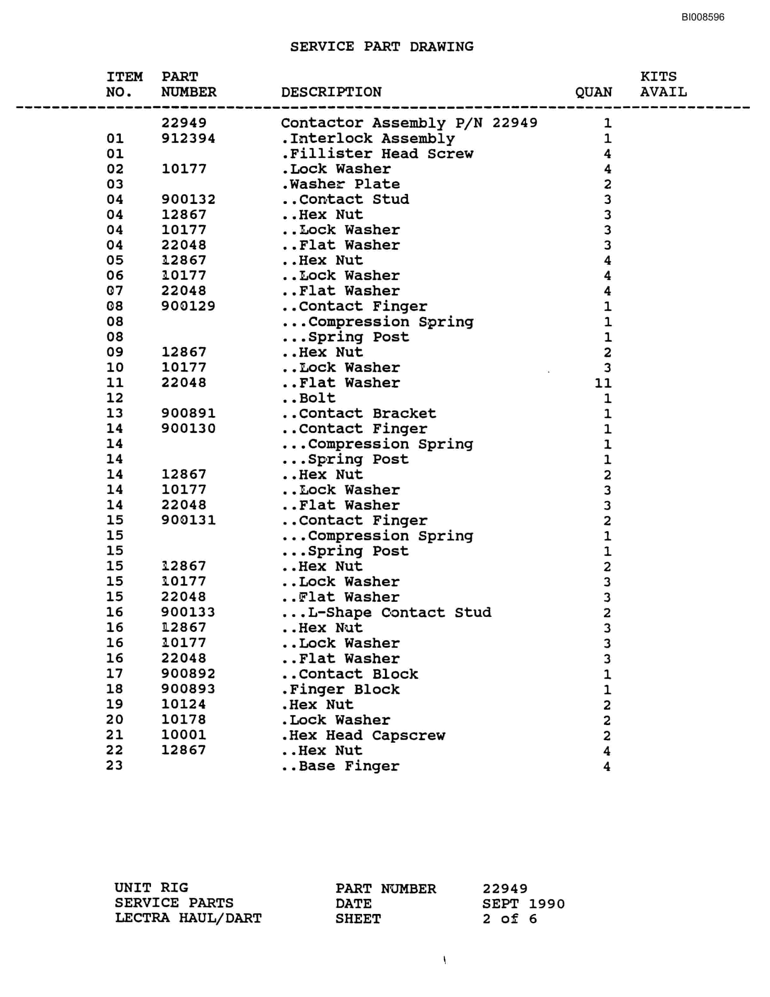 Bucyrus M-120-17 Parts Catalog BI008596-4