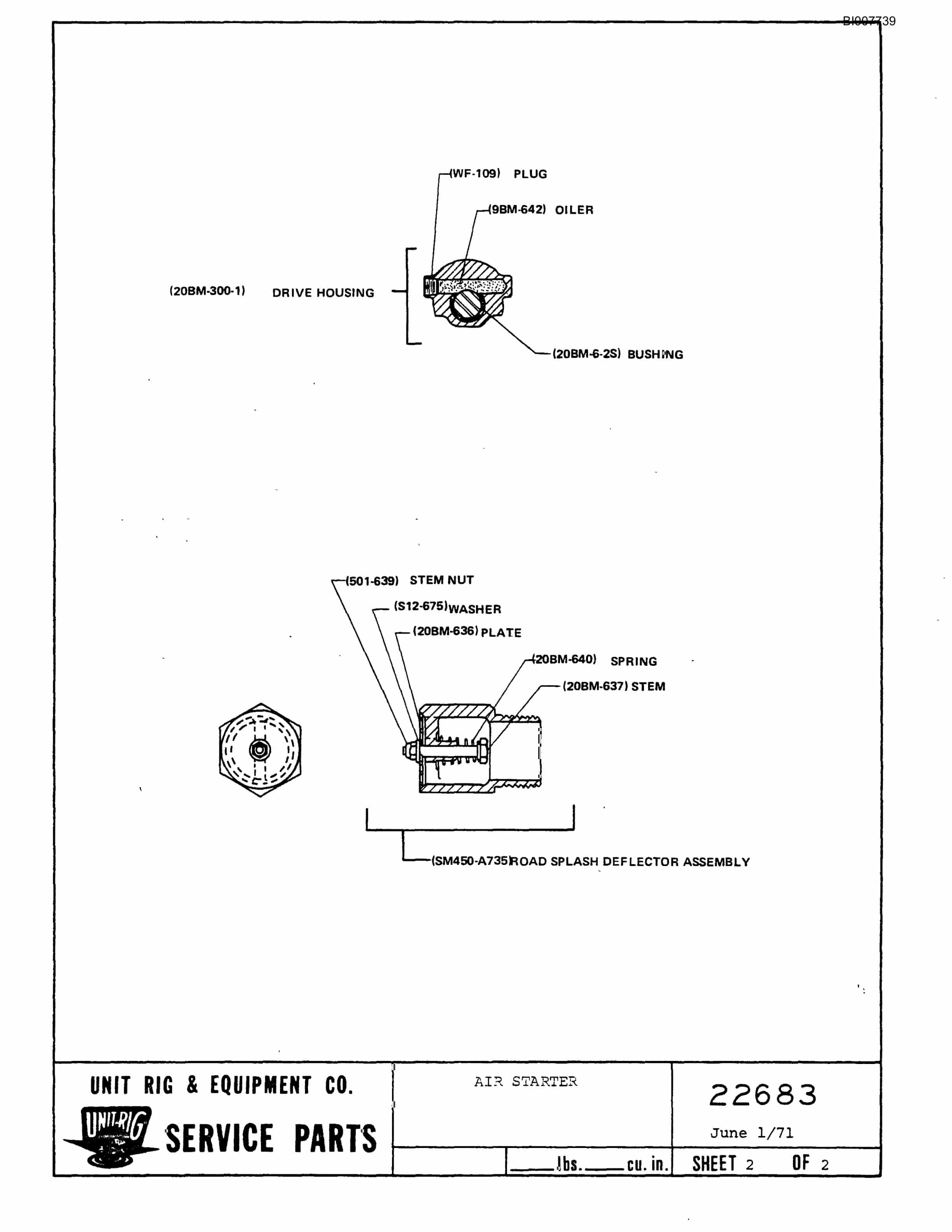 Bucyrus M-120 Assembly Parts Catalog BI007739-5
