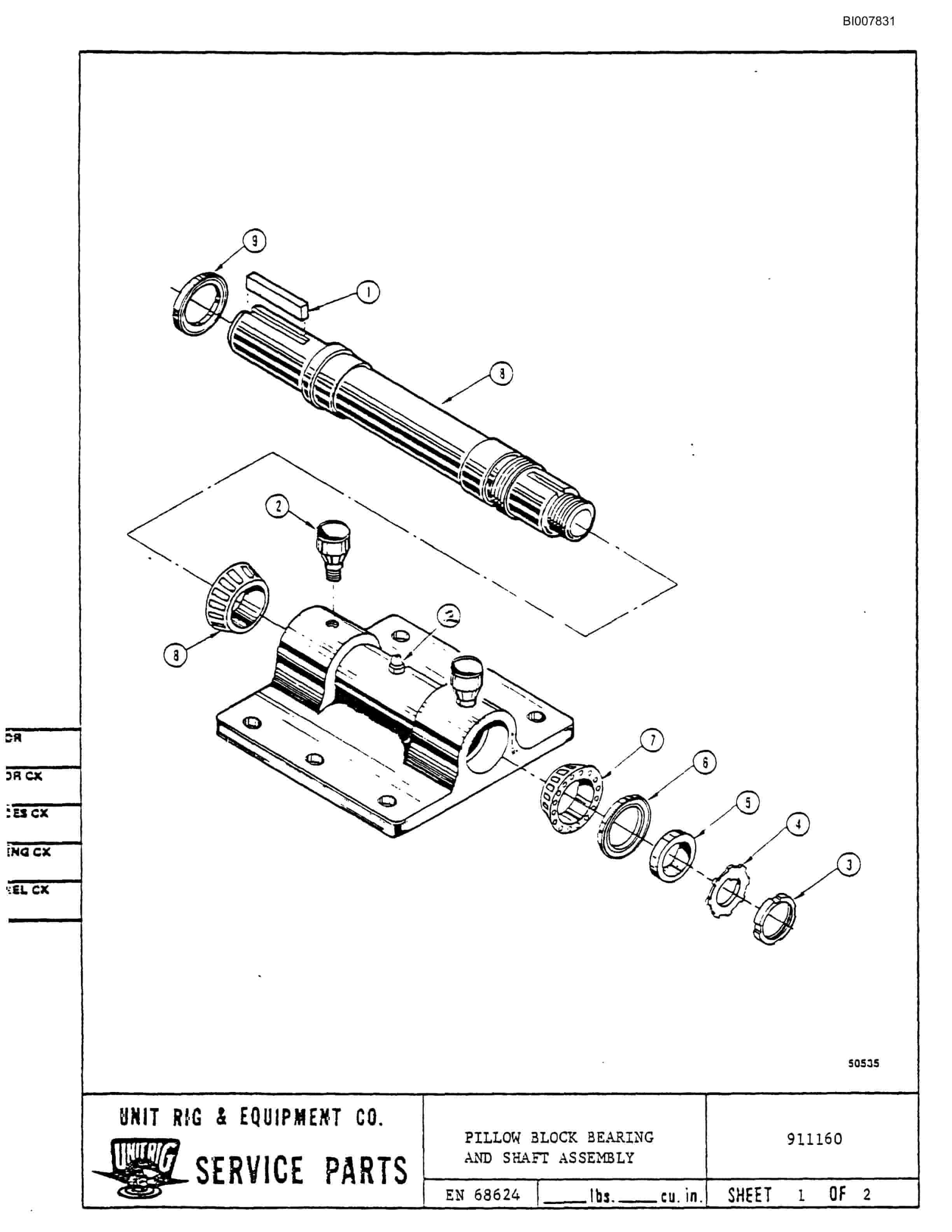 Bucyrus M-120 Assembly Parts Catalog BI007831-5