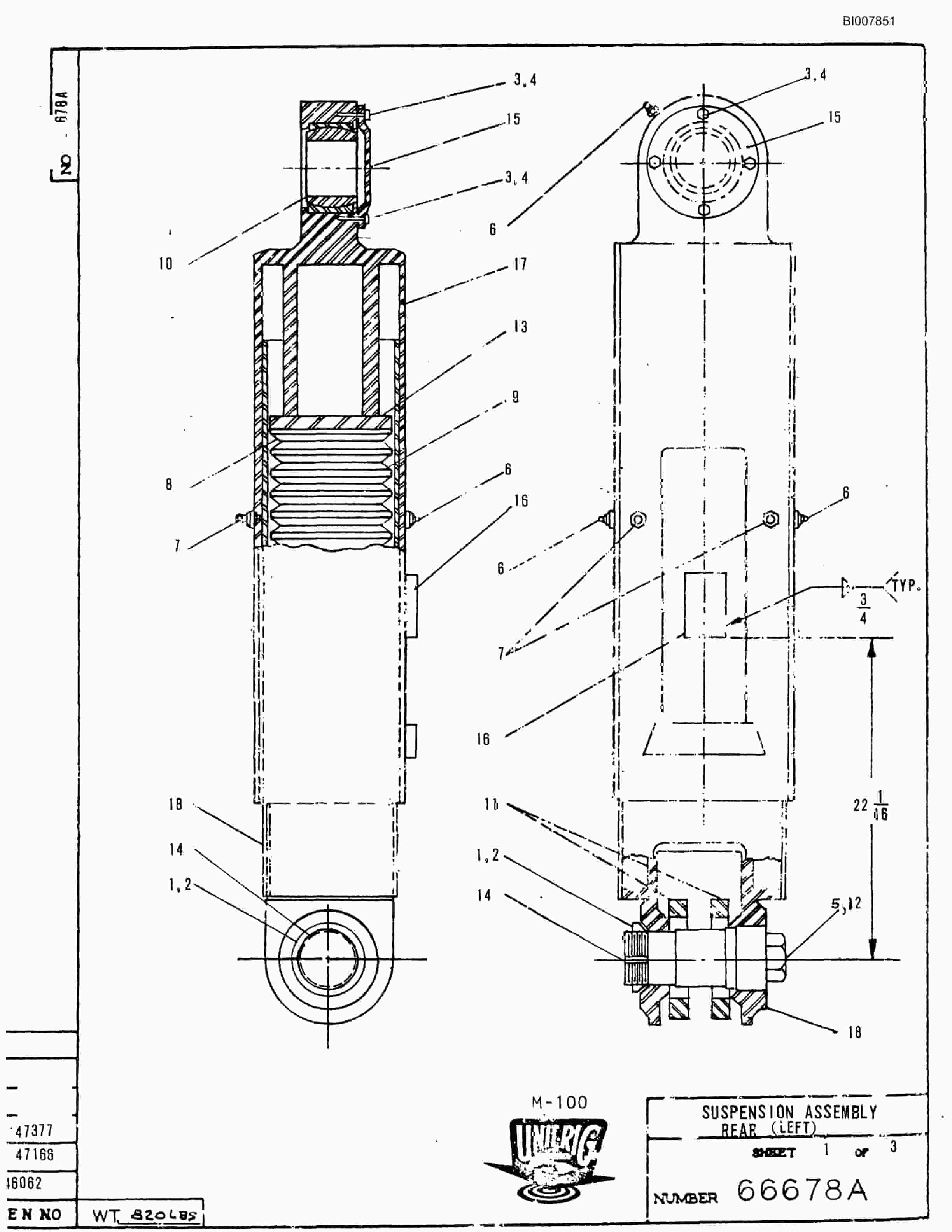 Bucyrus M-120 Assembly Parts Catalog BI007851-2