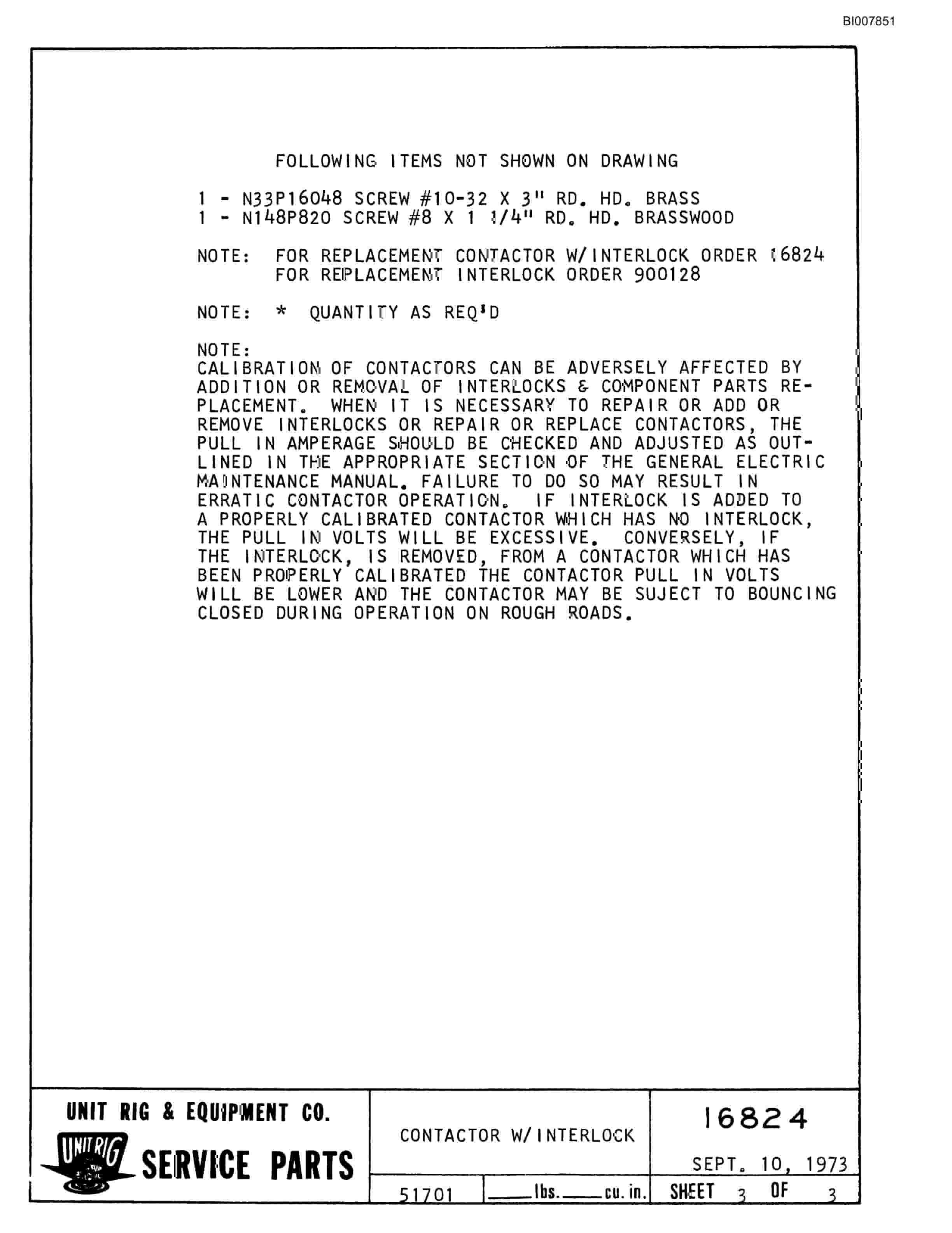 Bucyrus M-120 Assembly Parts Catalog BI007851-4