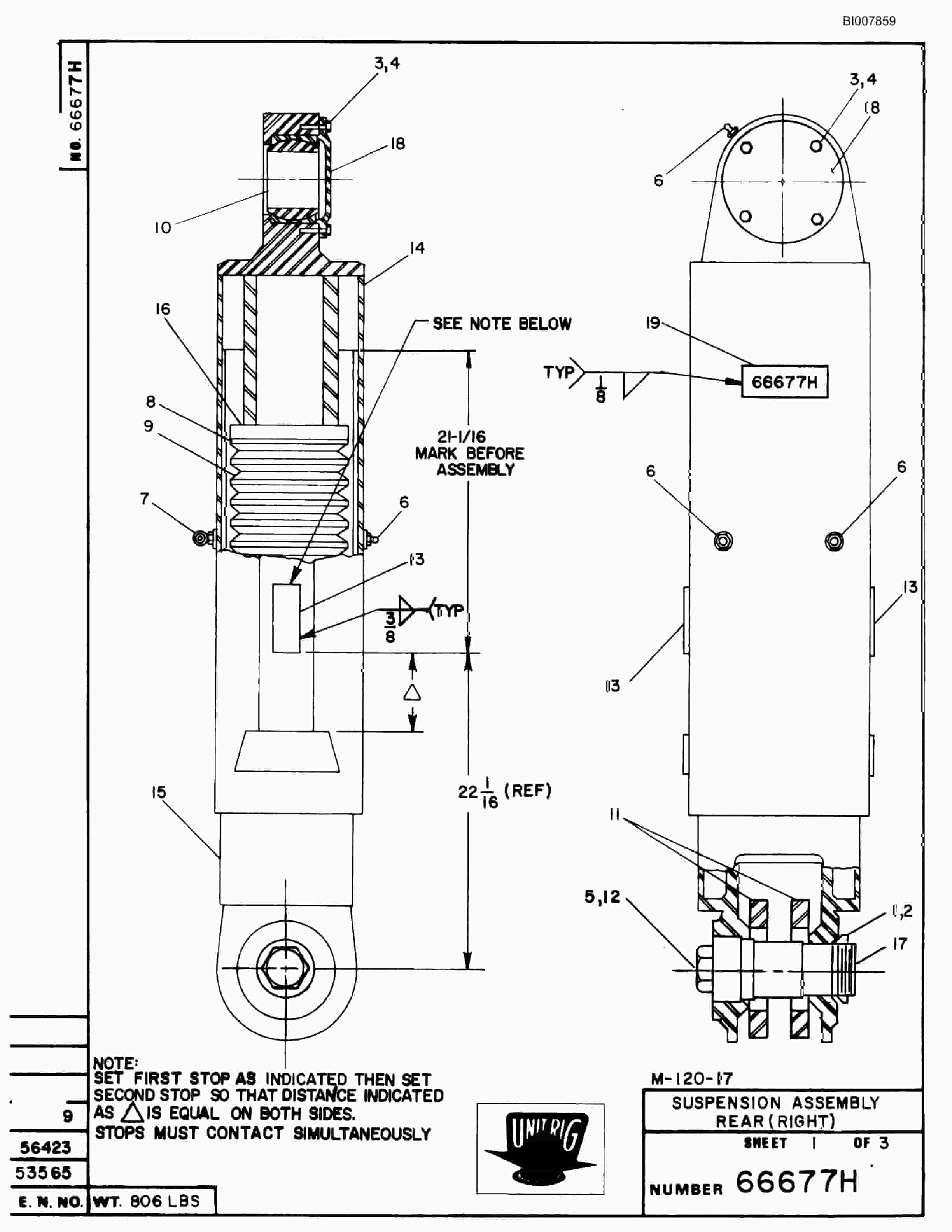 Bucyrus M-120 Assembly Parts Catalog BI007859-2