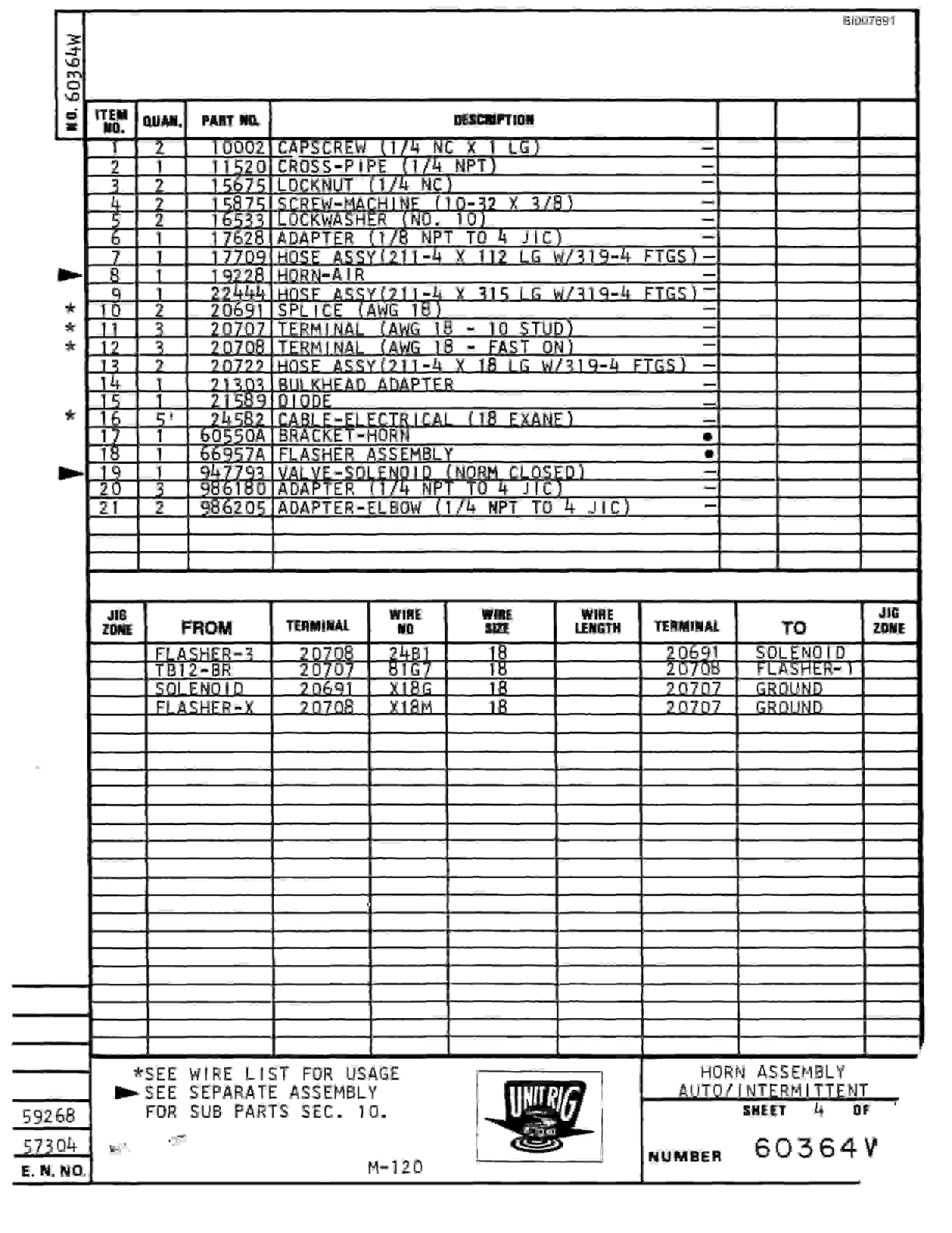 Bucyrus M-120 Assembly Parts Catalog BI007891-2