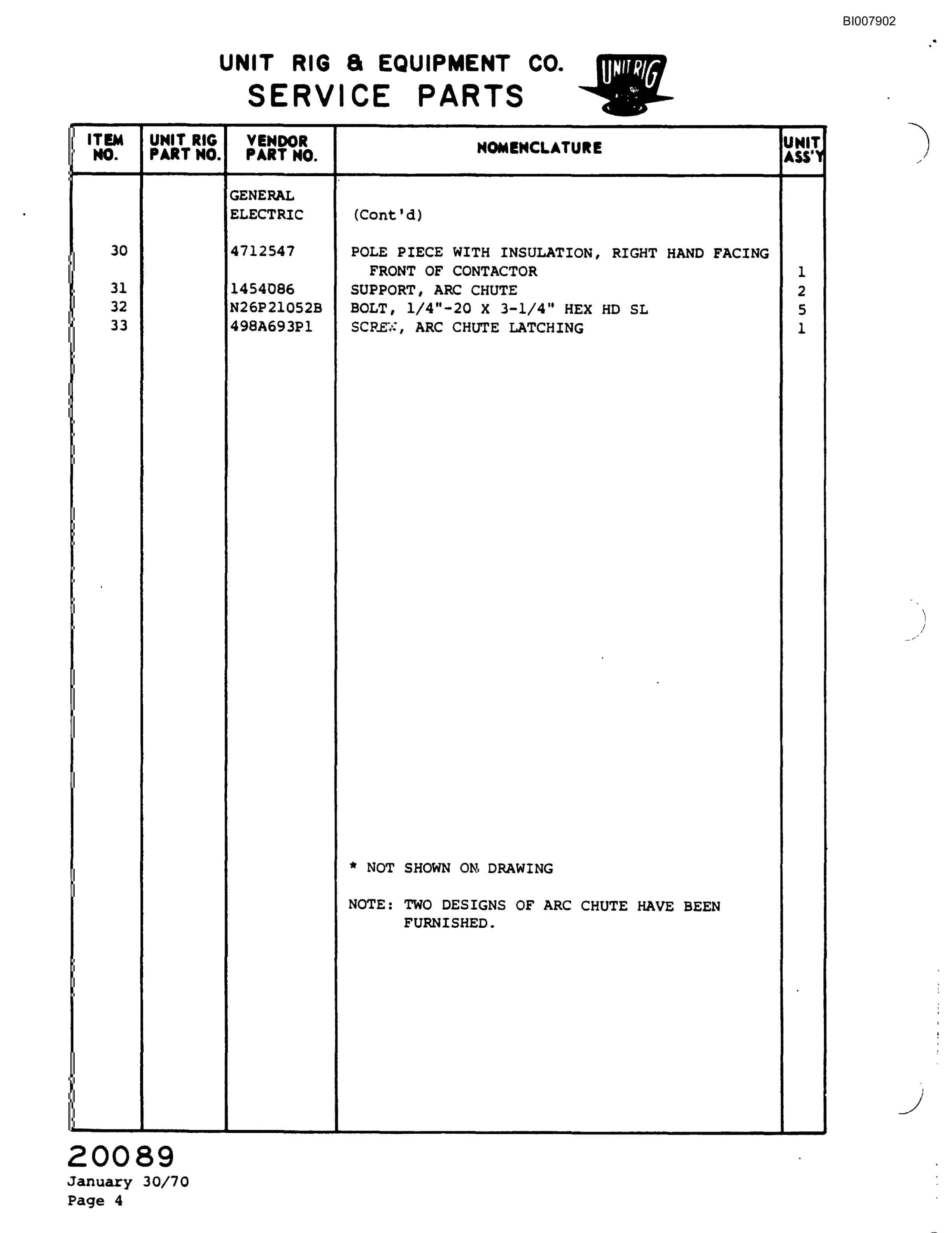 Bucyrus M-120 Assembly Parts Catalog BI007902-5