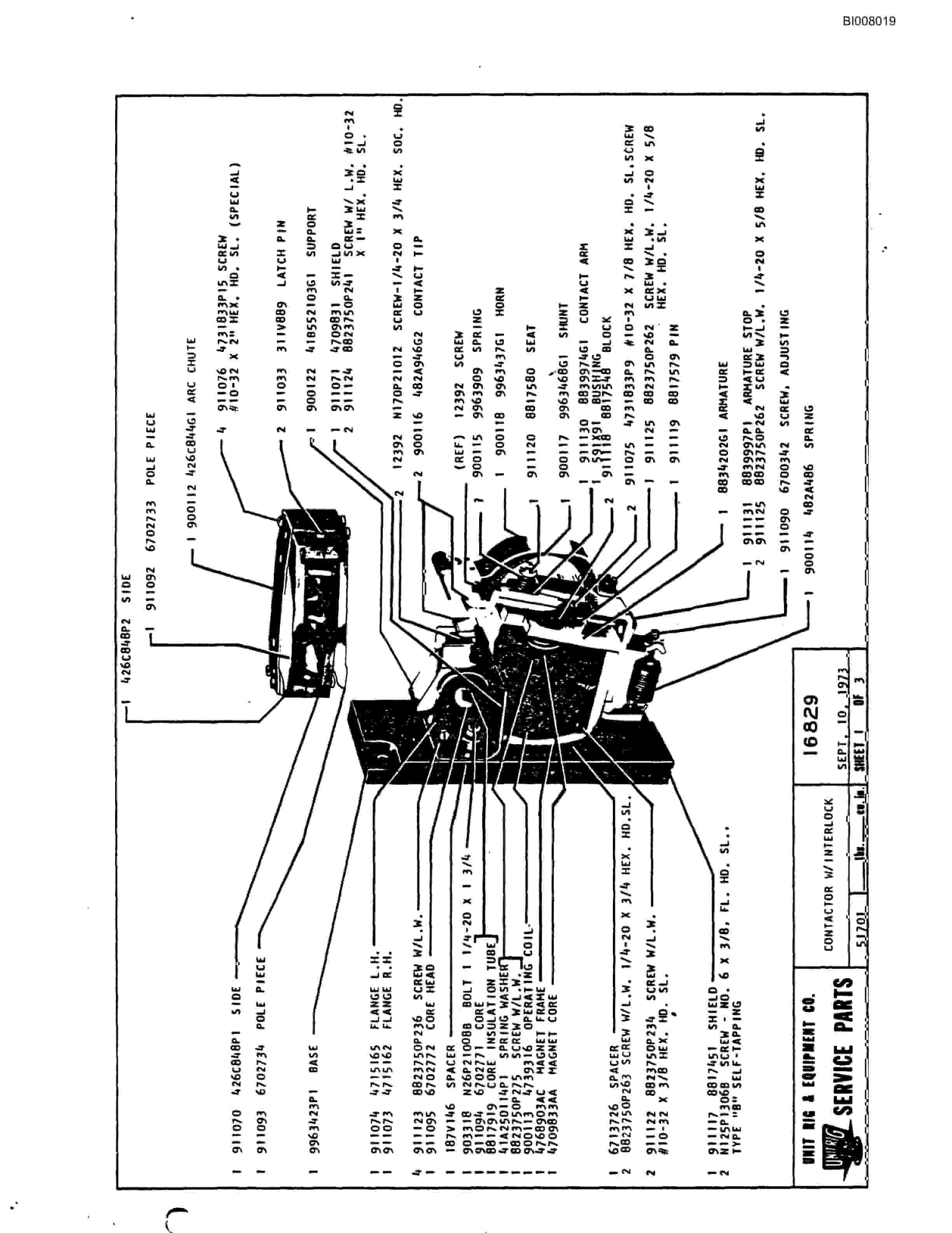 Bucyrus M-120 Assembly Parts Catalog BI008019-3