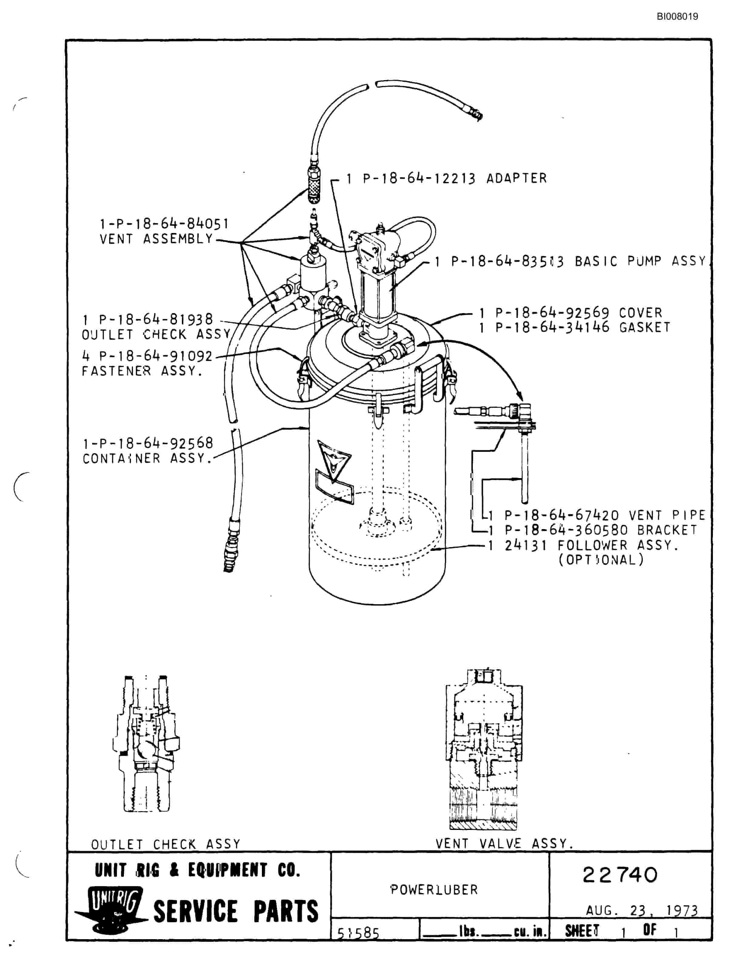 Bucyrus M-120 Assembly Parts Catalog BI008019-4