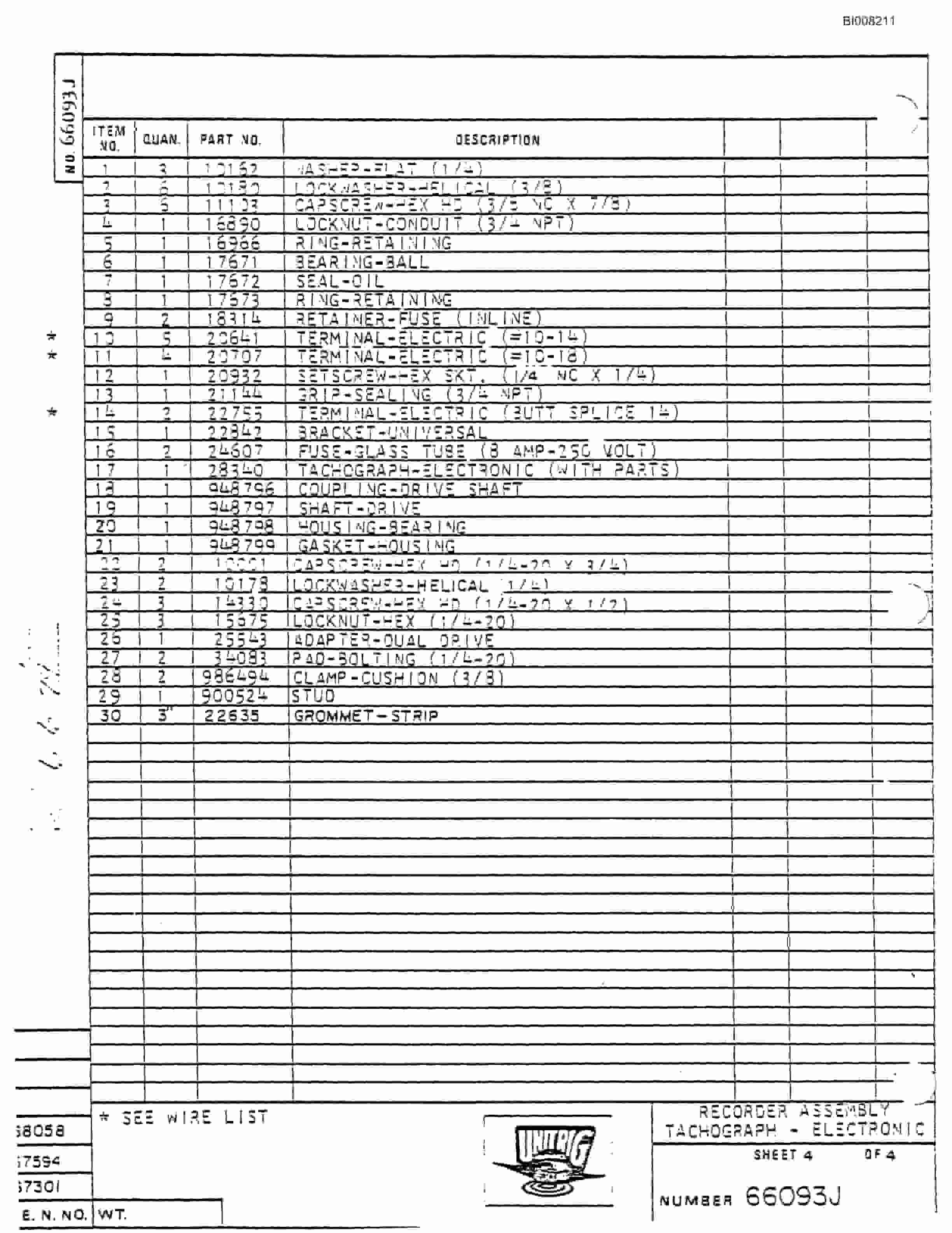 Bucyrus M-120 Assembly Parts Catalog BI008211-2