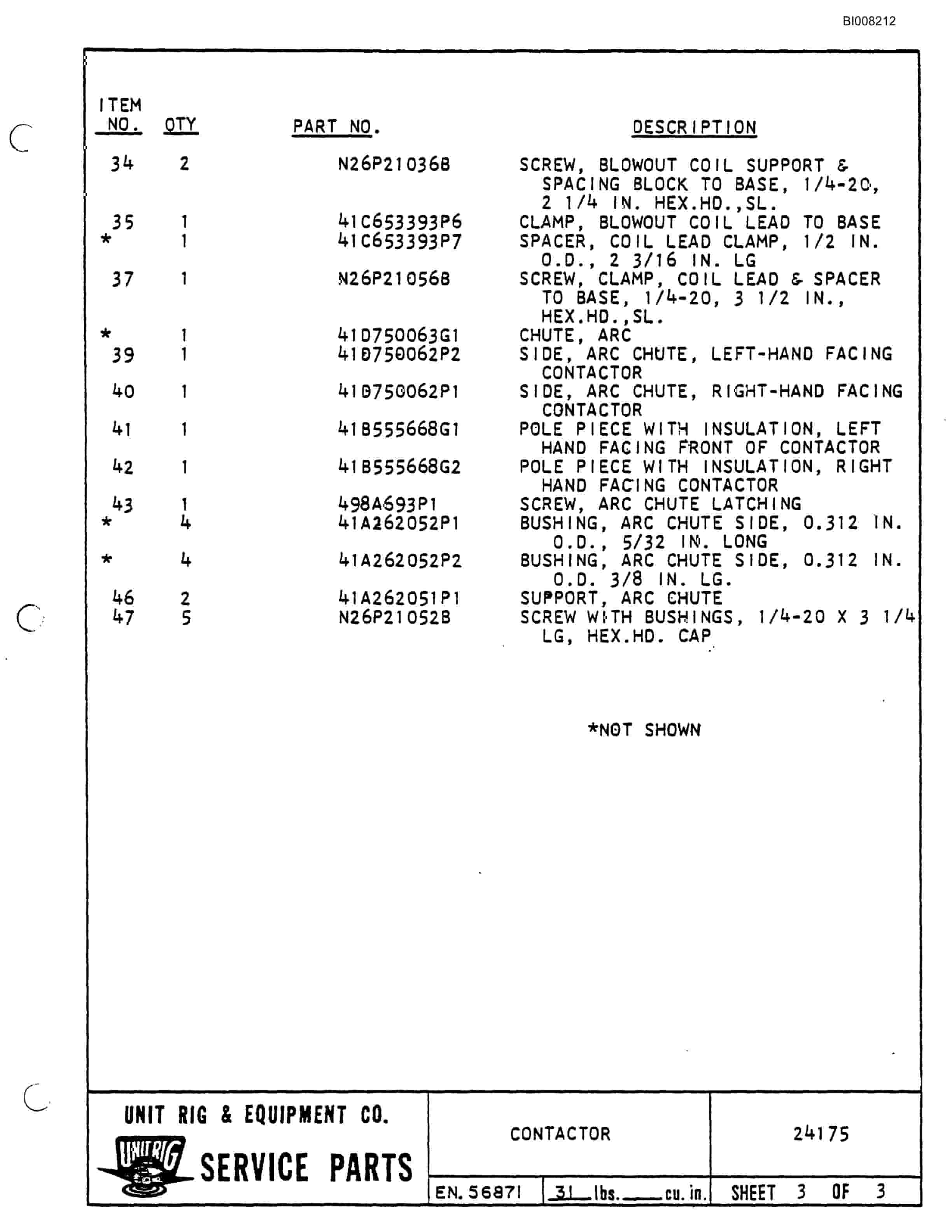 Bucyrus M-120 Assembly Parts Catalog BI008212-4