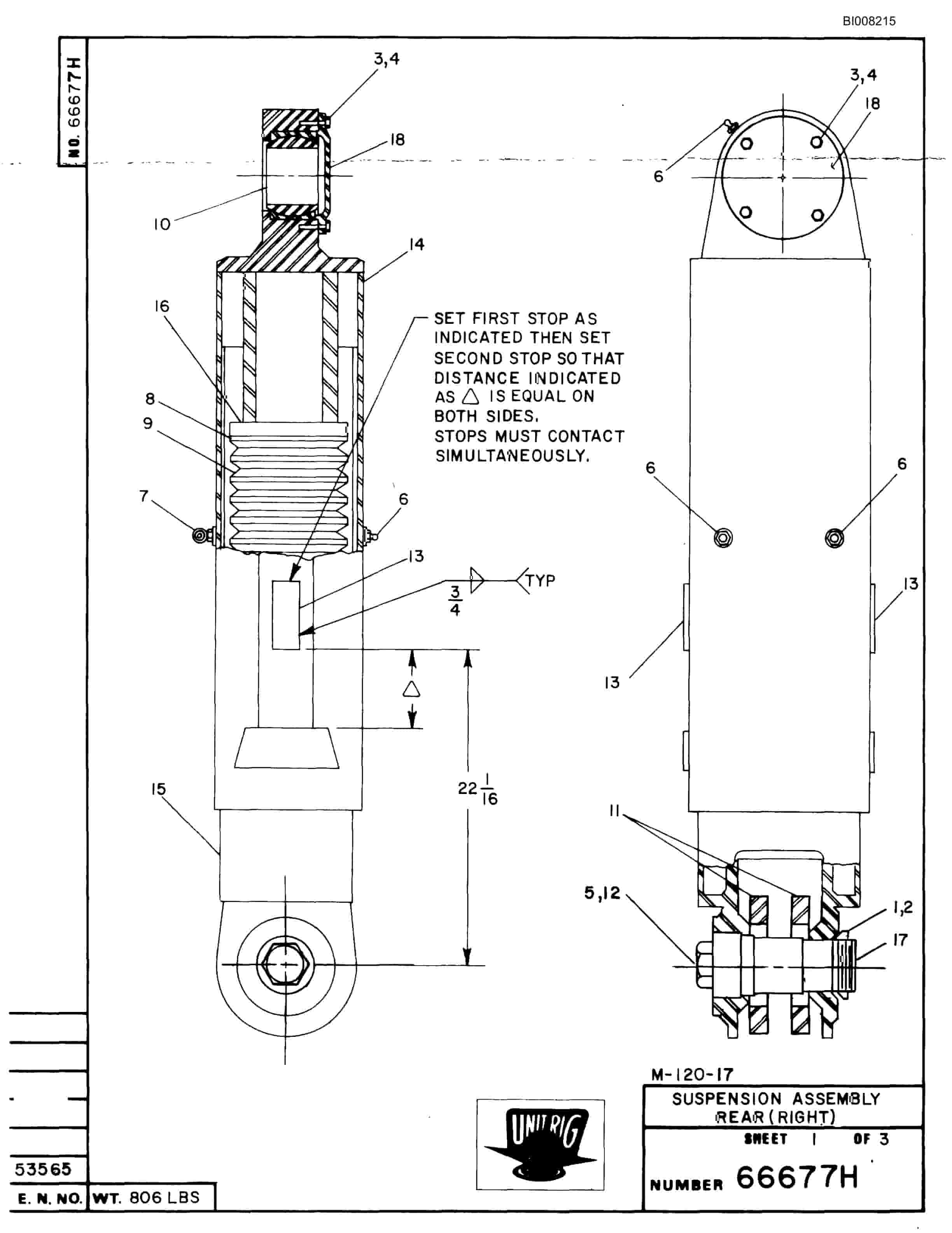 Bucyrus M-120 Assembly Parts Catalog BI008215-2