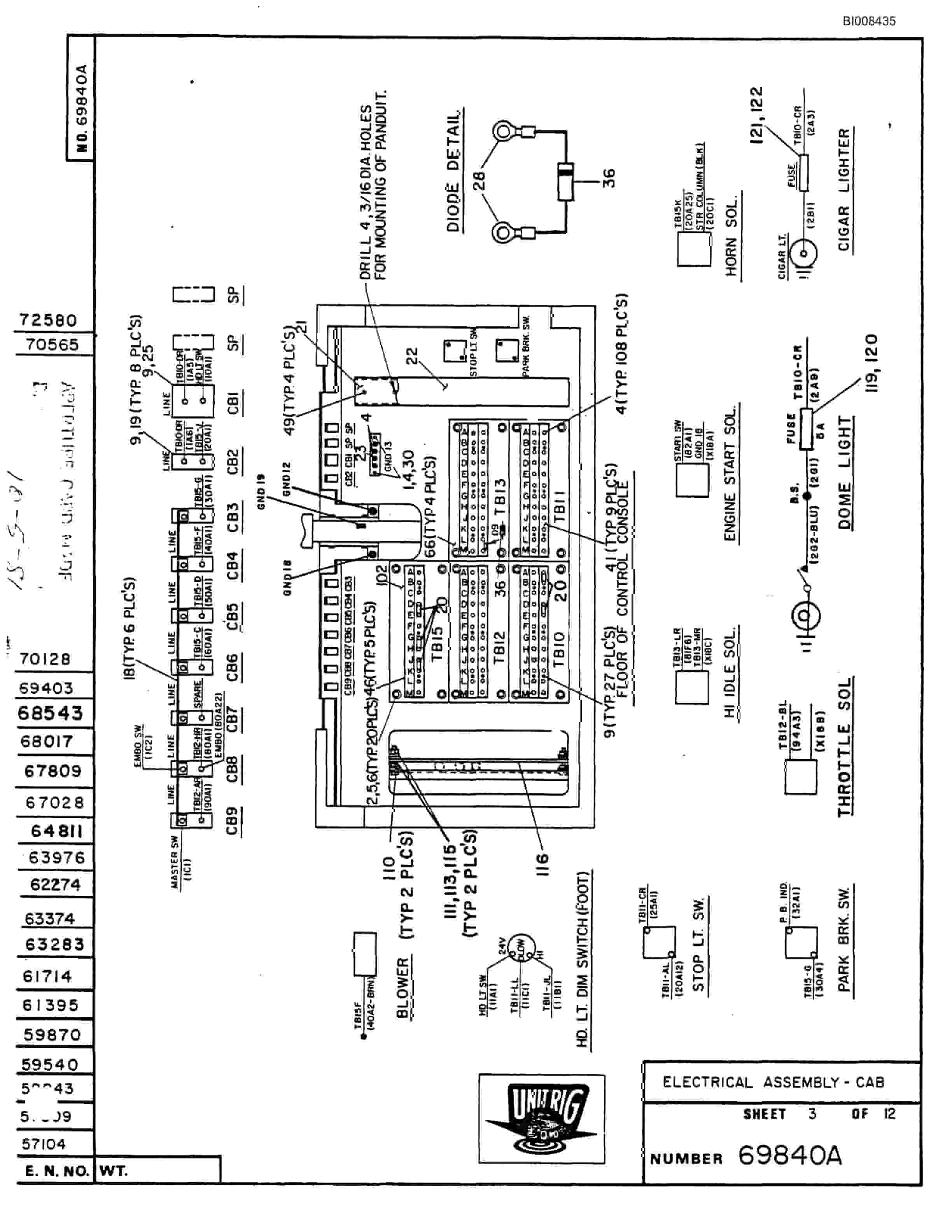 Bucyrus M-120 Assembly Parts Catalog BI008435-2