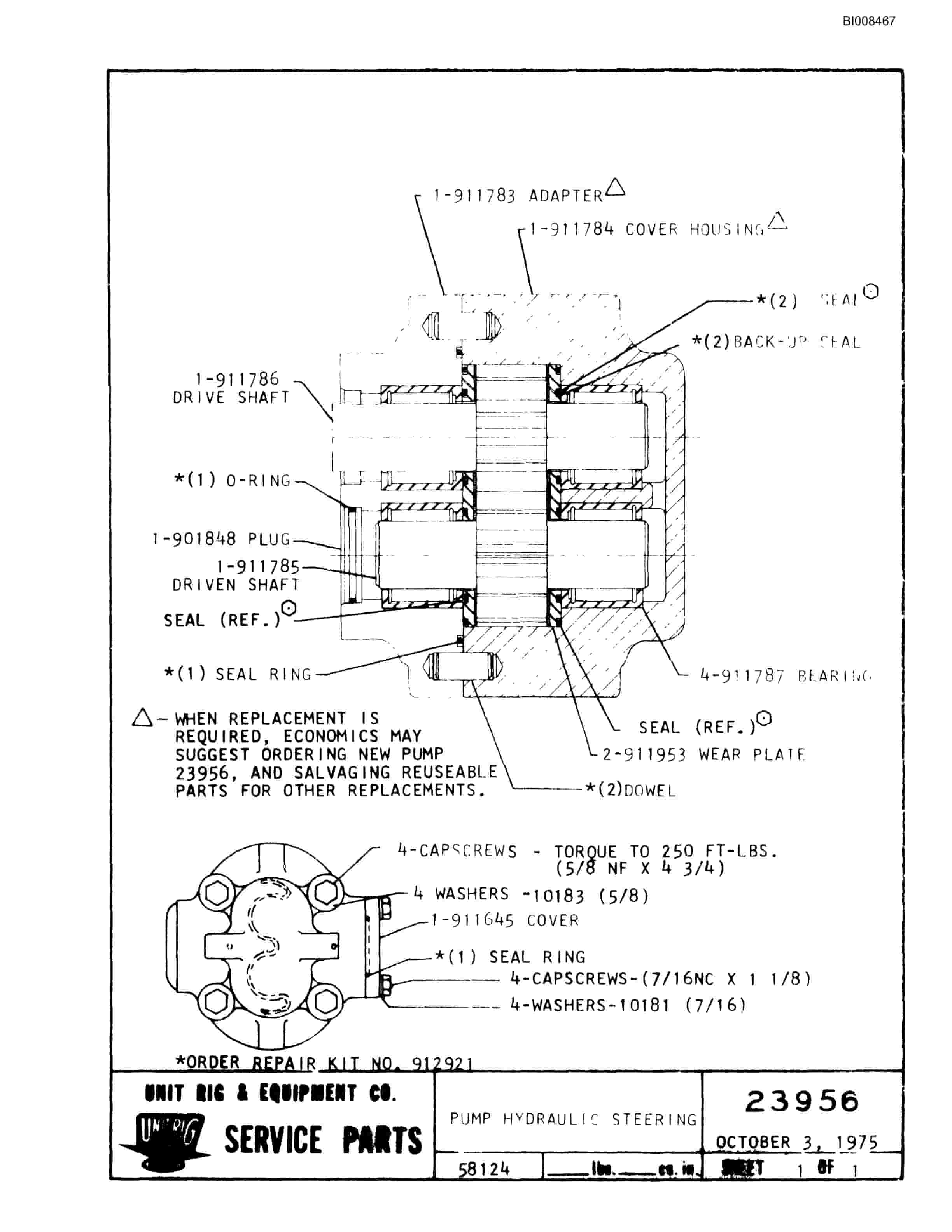 Bucyrus M-120 Assembly Parts Catalog BI008467-3