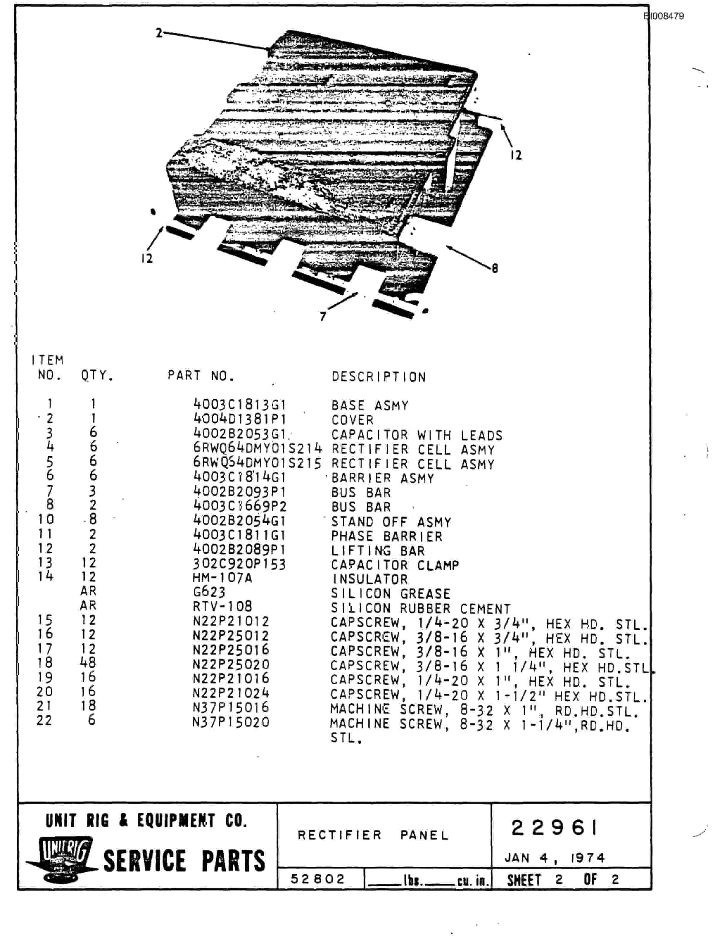 Bucyrus M-120 Assembly Parts Catalog BI008479-5