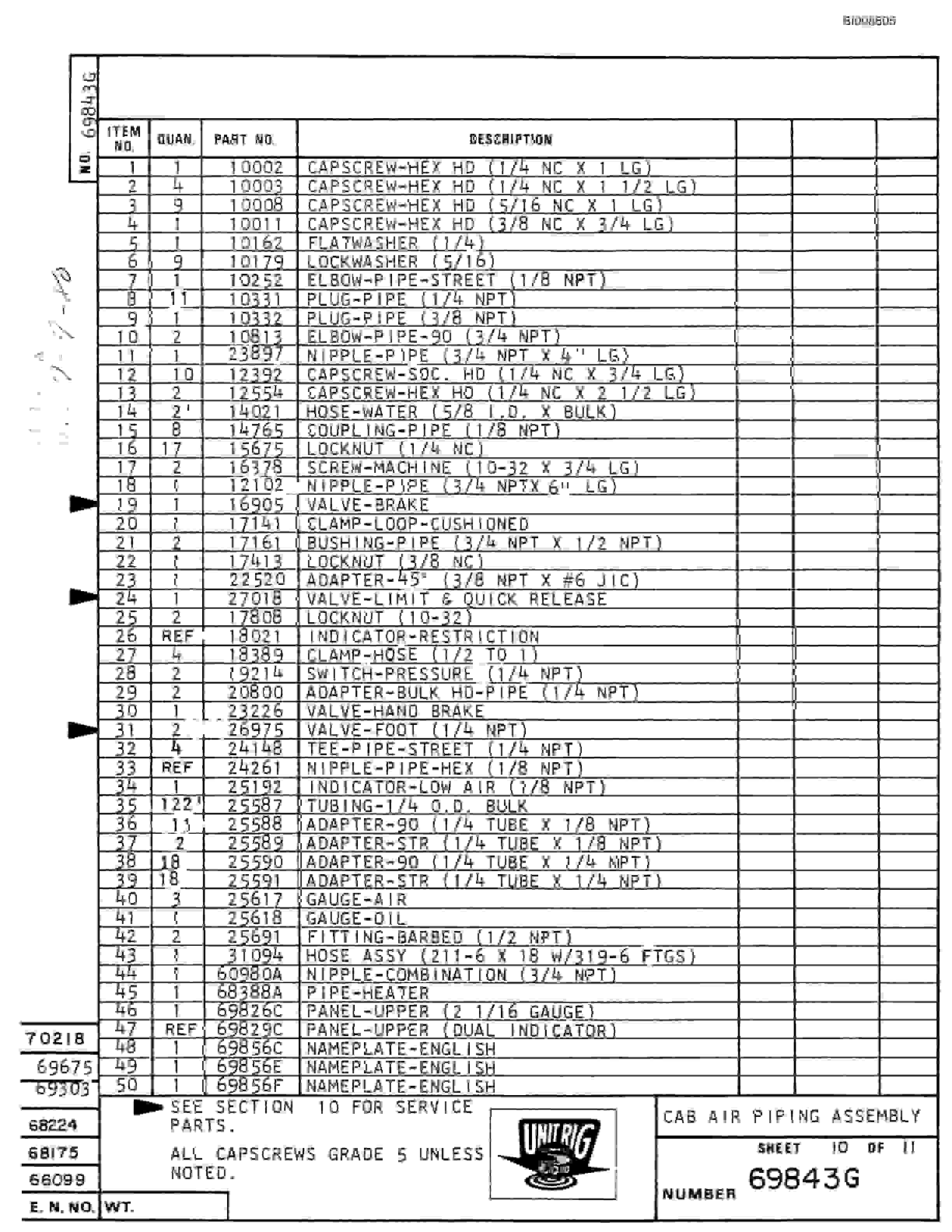 Bucyrus M-120 Assembly Parts Catalog BI008505-2