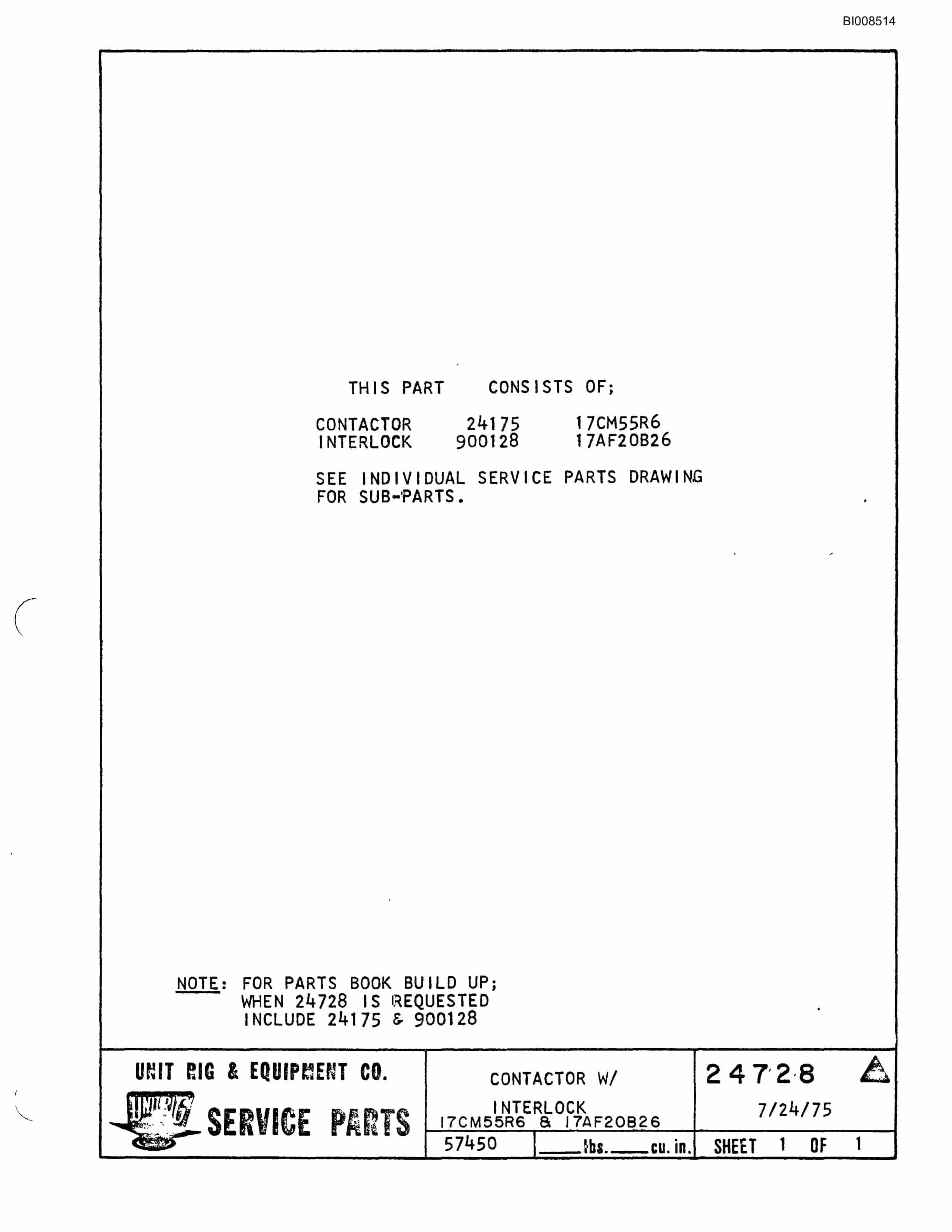 Bucyrus M-120 Assembly Parts Catalog BI008514-4