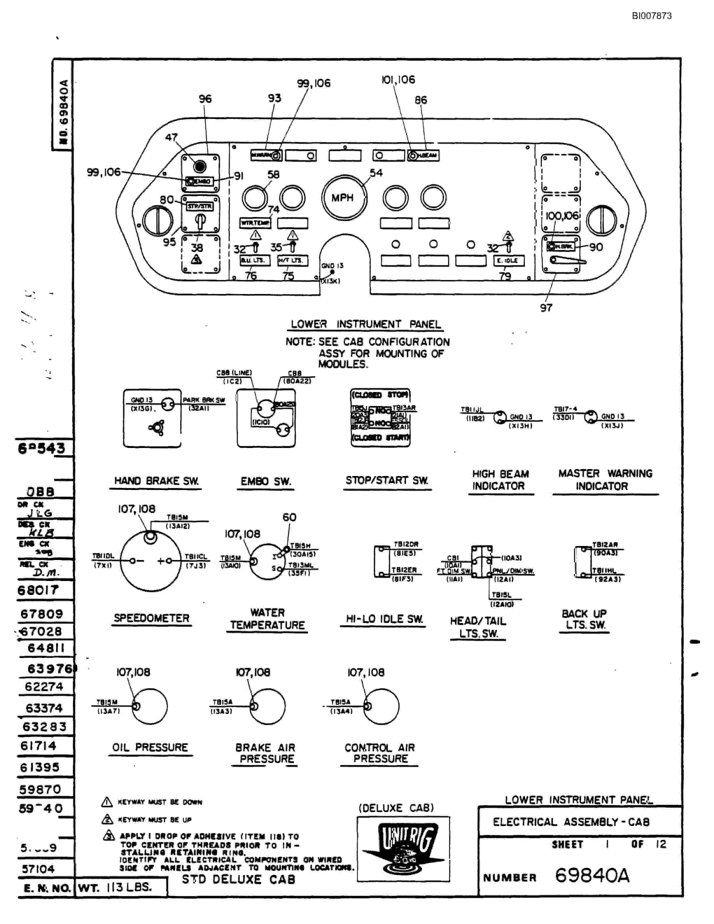 Bucyrus M-120 Illustrated Parts Catalog BI007873-2
