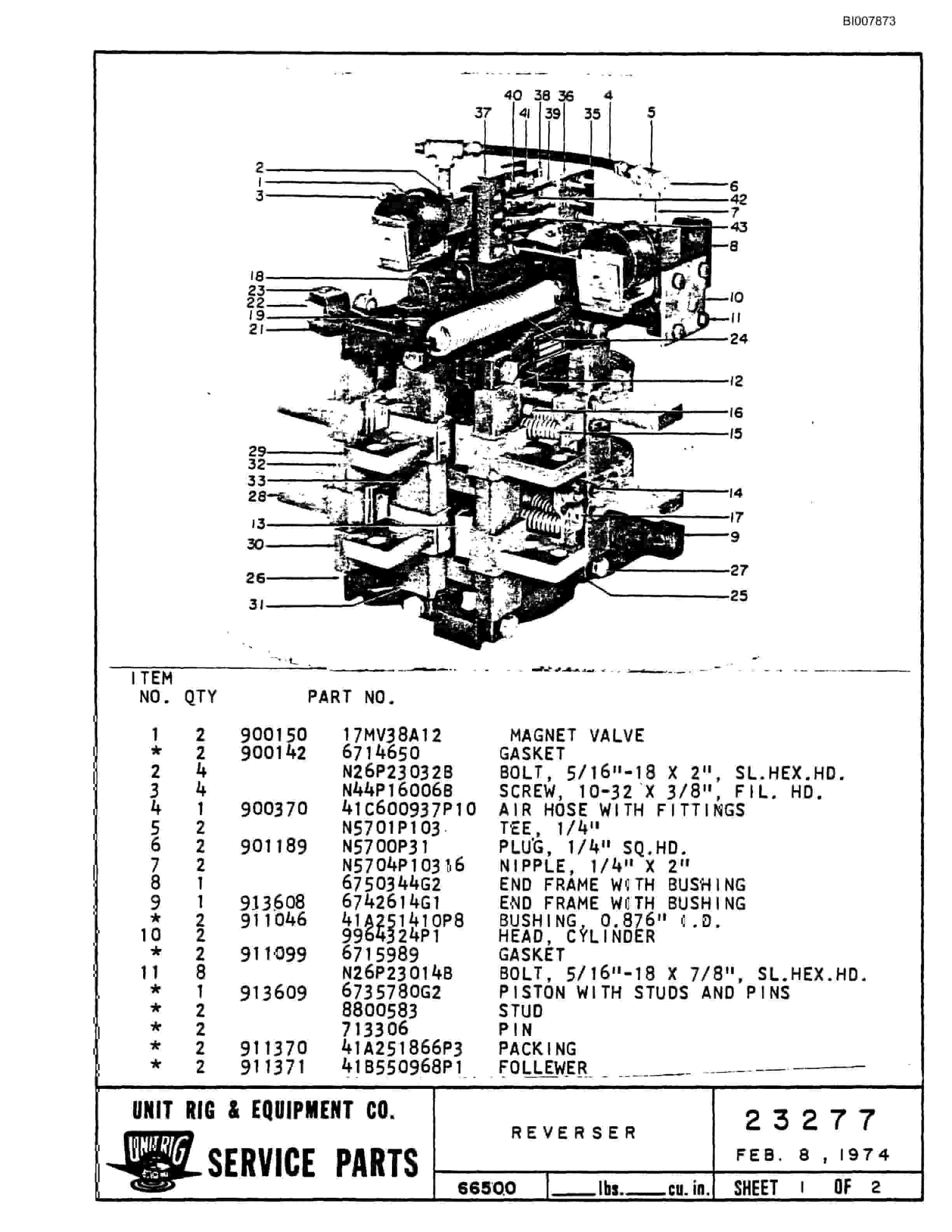 Bucyrus M-120 Illustrated Parts Catalog BI007873-3
