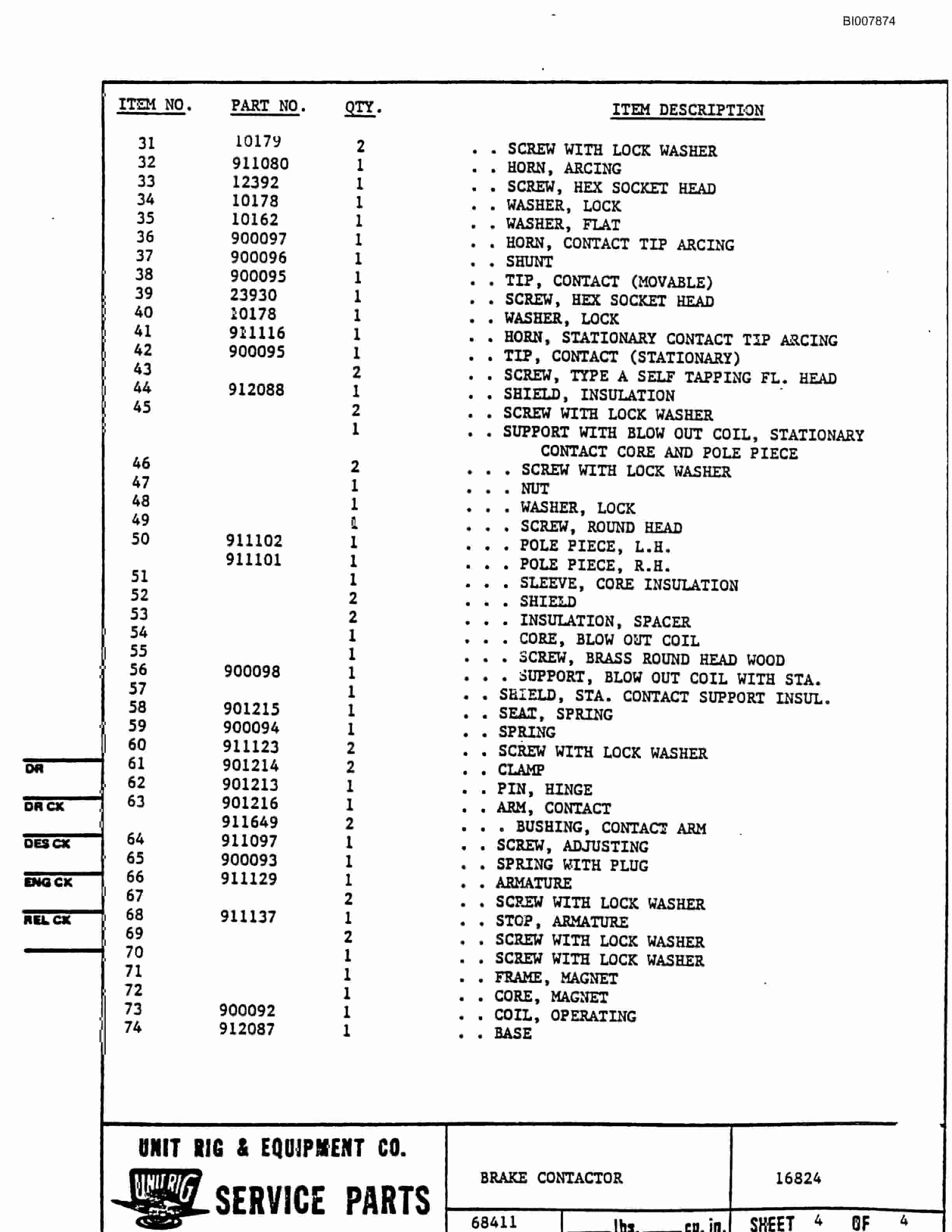 Bucyrus M-120 Illustrated Parts Catalog BI007874-4