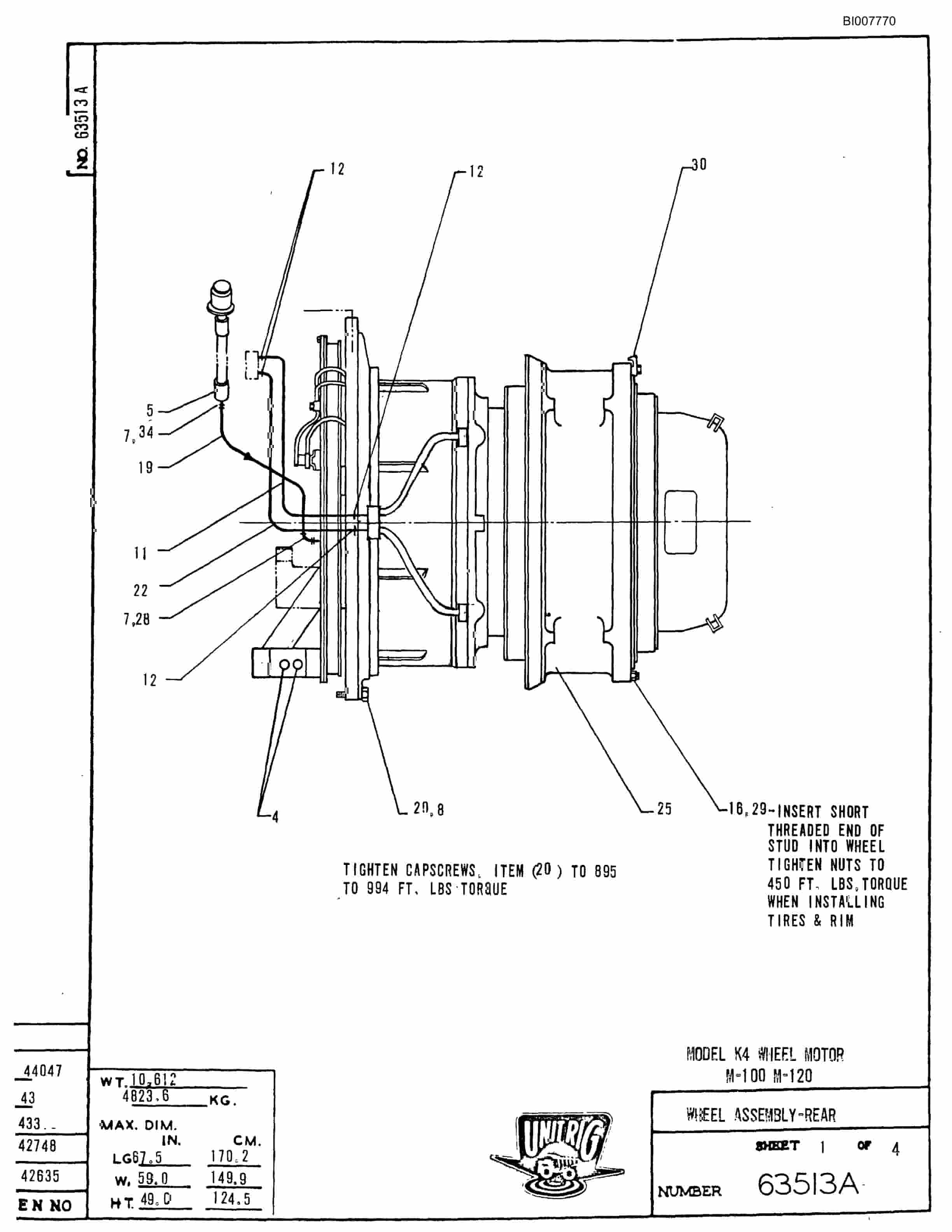 Bucyrus M-120 Parts Catalog BI007770-2