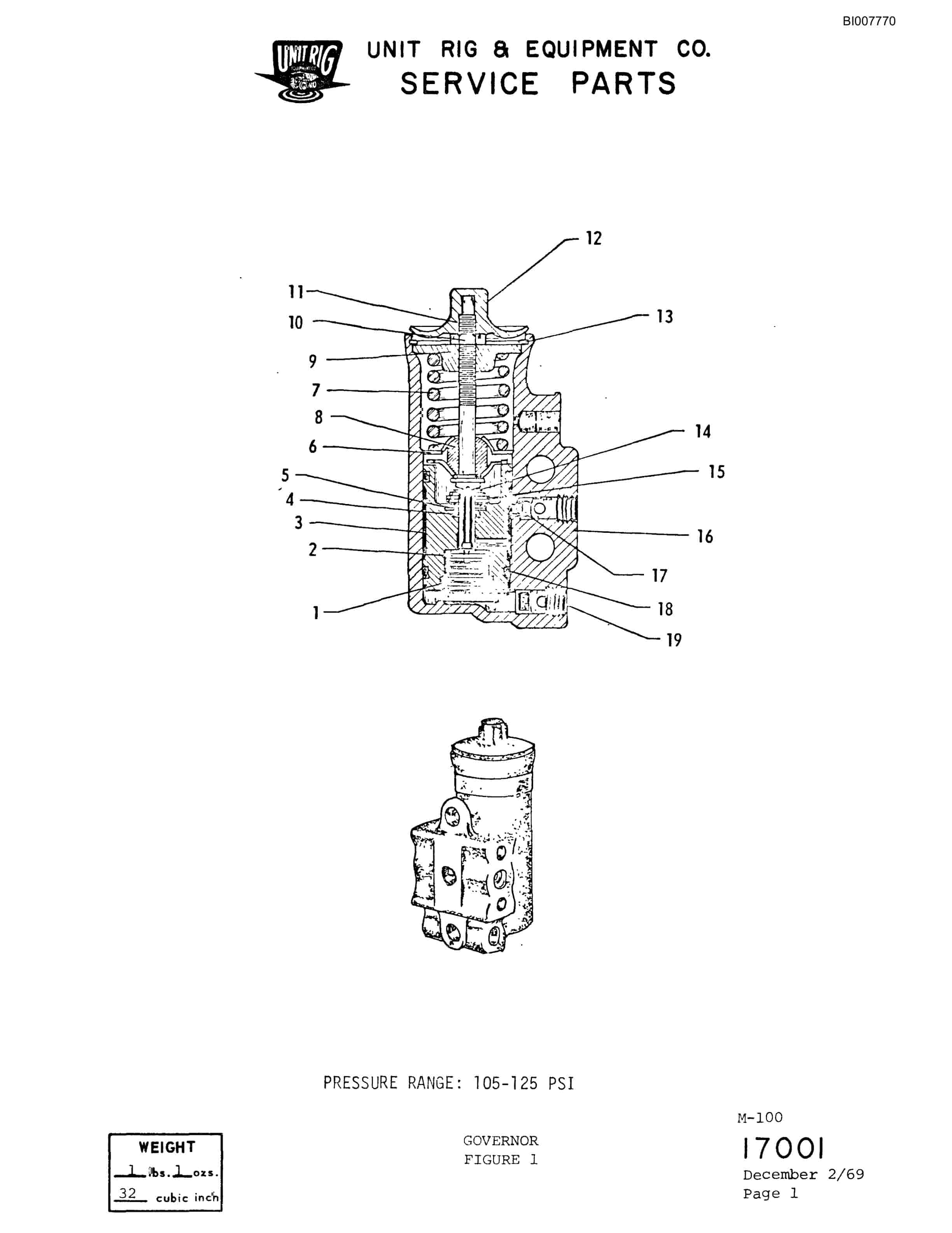 Bucyrus M-120 Parts Catalog BI007770-3
