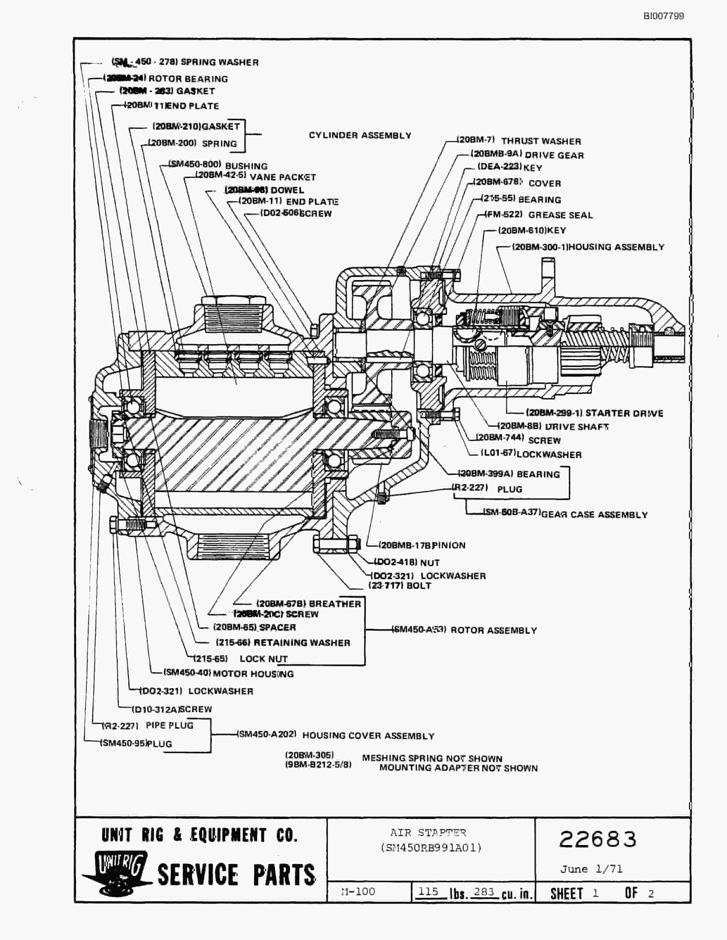 Bucyrus M-120 Parts Catalog BI007799-5