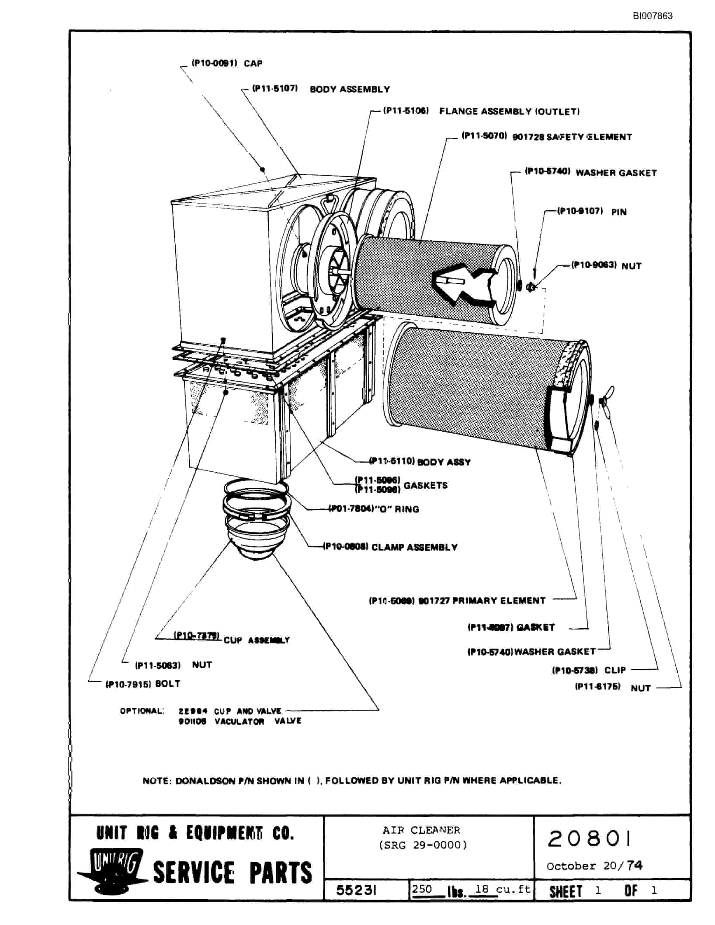 Bucyrus M-120 Parts Catalog BI007863-4