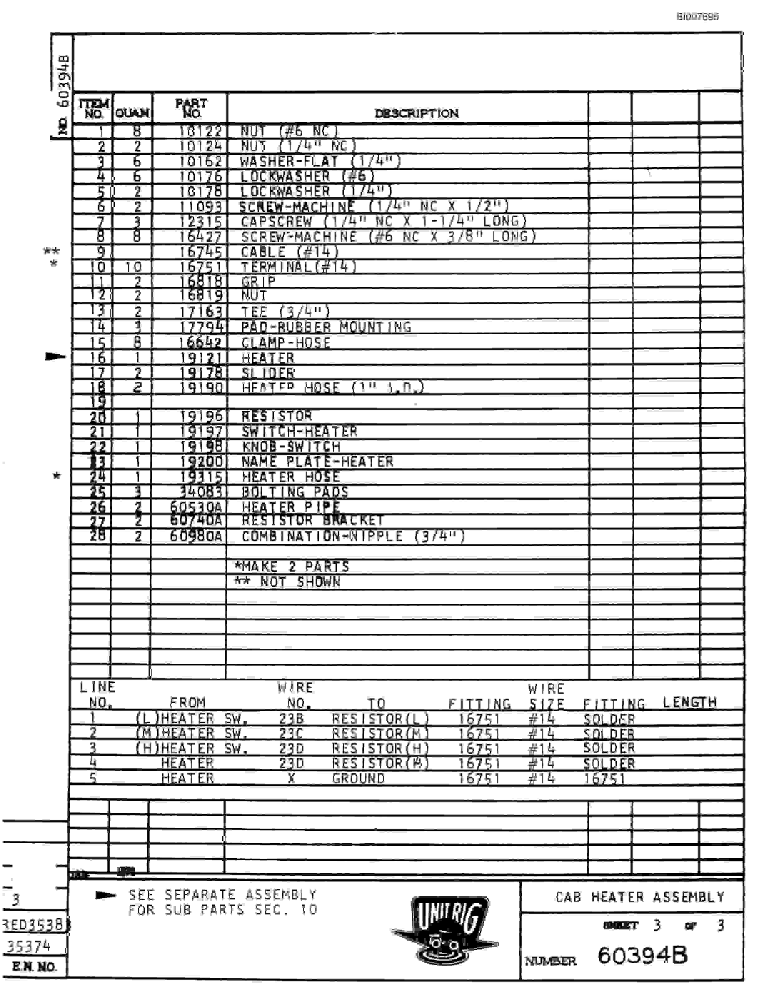Bucyrus M-120 Parts Catalog BI007895-2