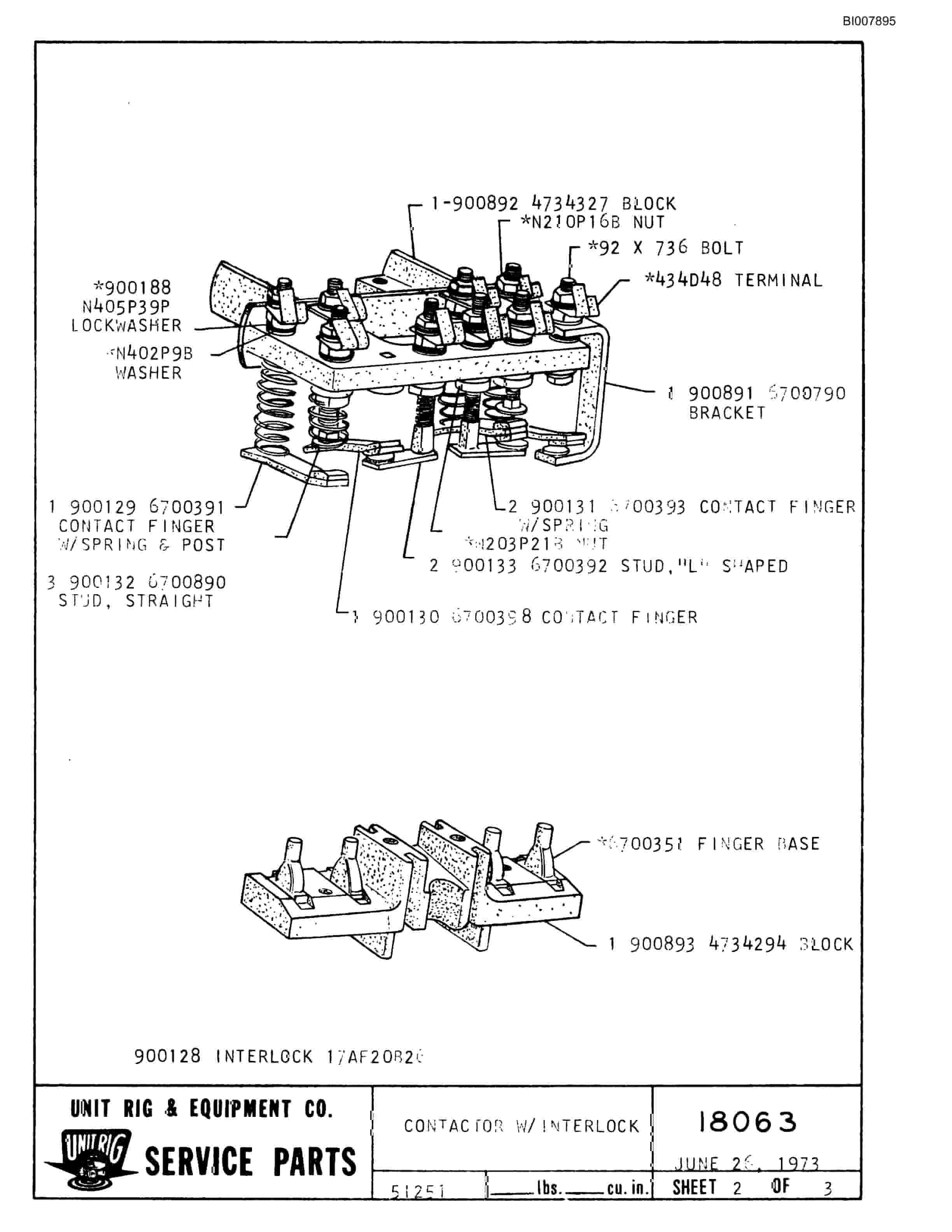 Bucyrus M-120 Parts Catalog BI007895-4