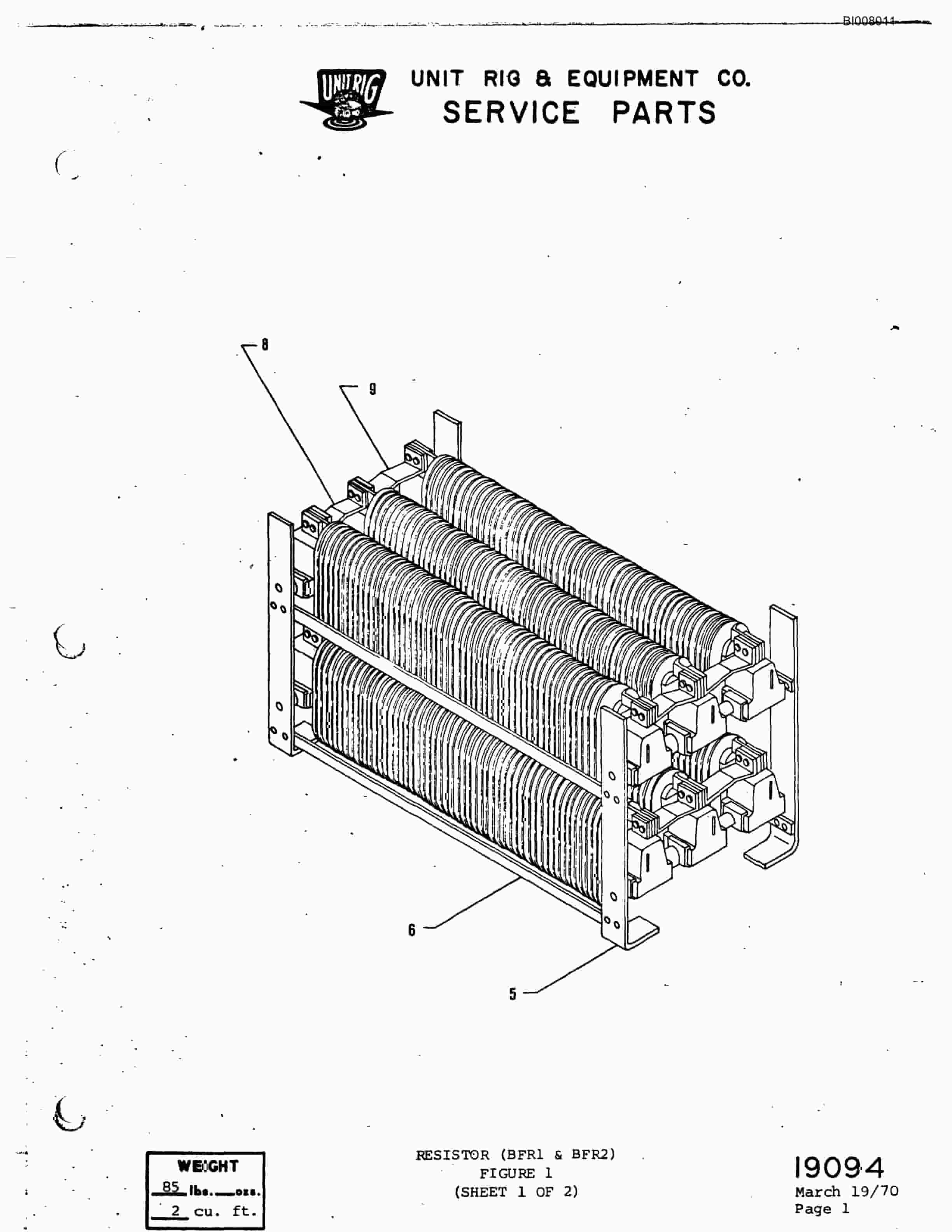 Bucyrus M-120 Parts Catalog BI008011-4
