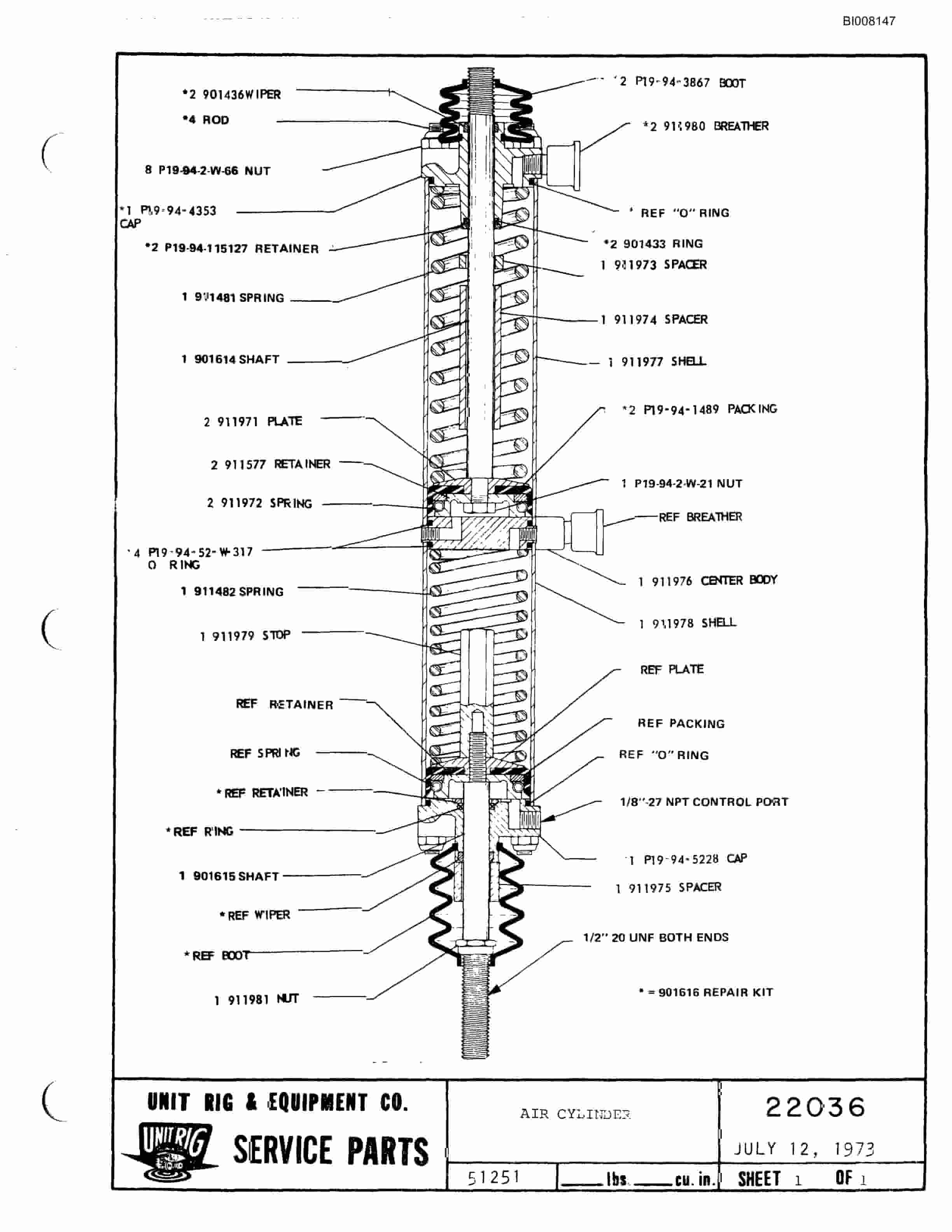 Bucyrus M-120 Parts Catalog BI008147-5