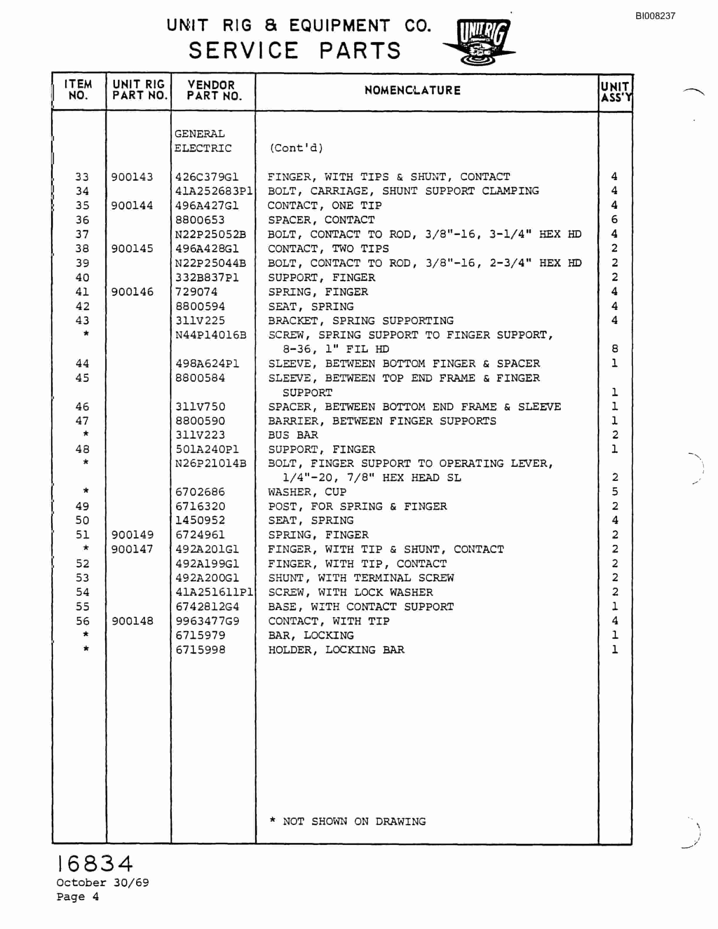 Bucyrus M-120 Parts Catalog BI008237-3