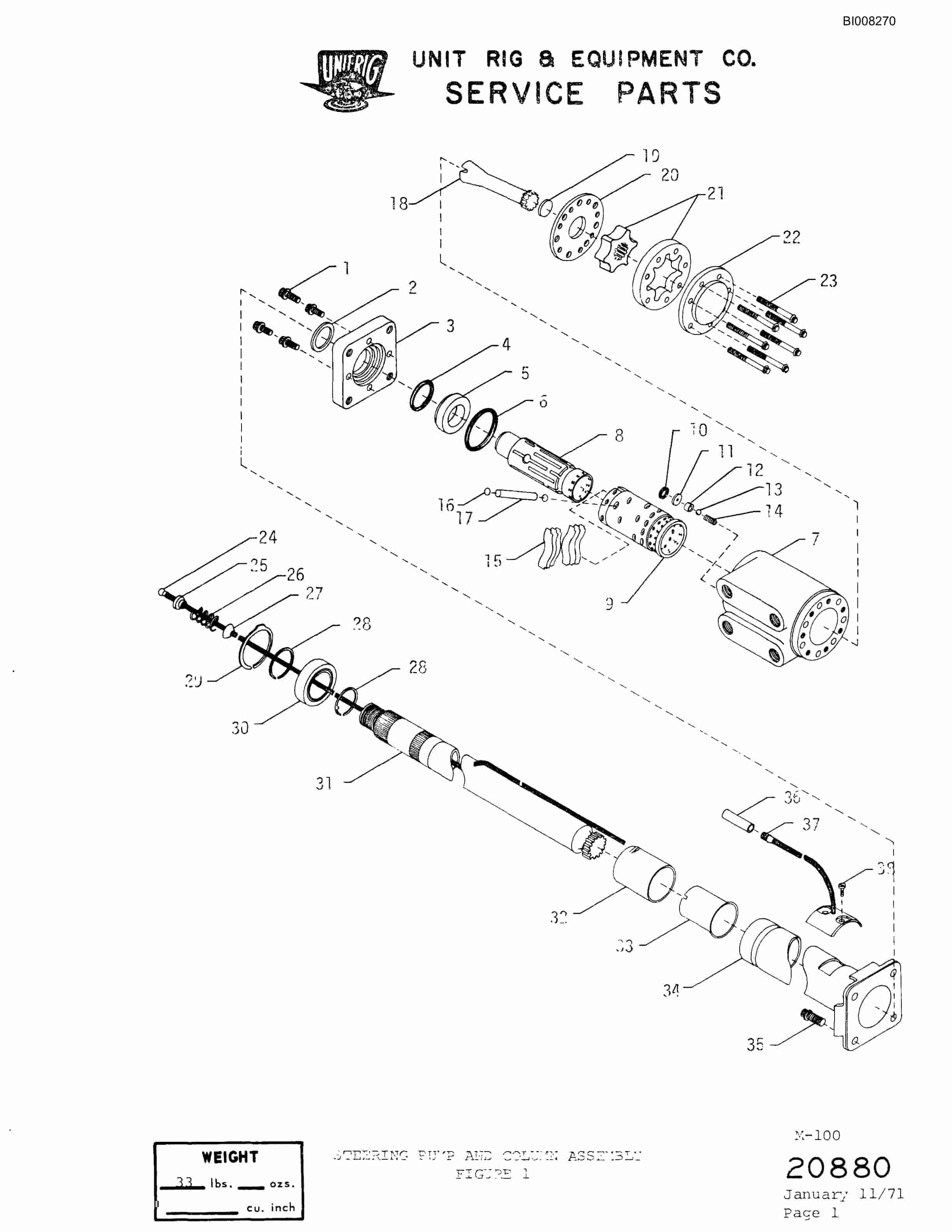 Bucyrus M-120 Parts Catalog BI008270-5