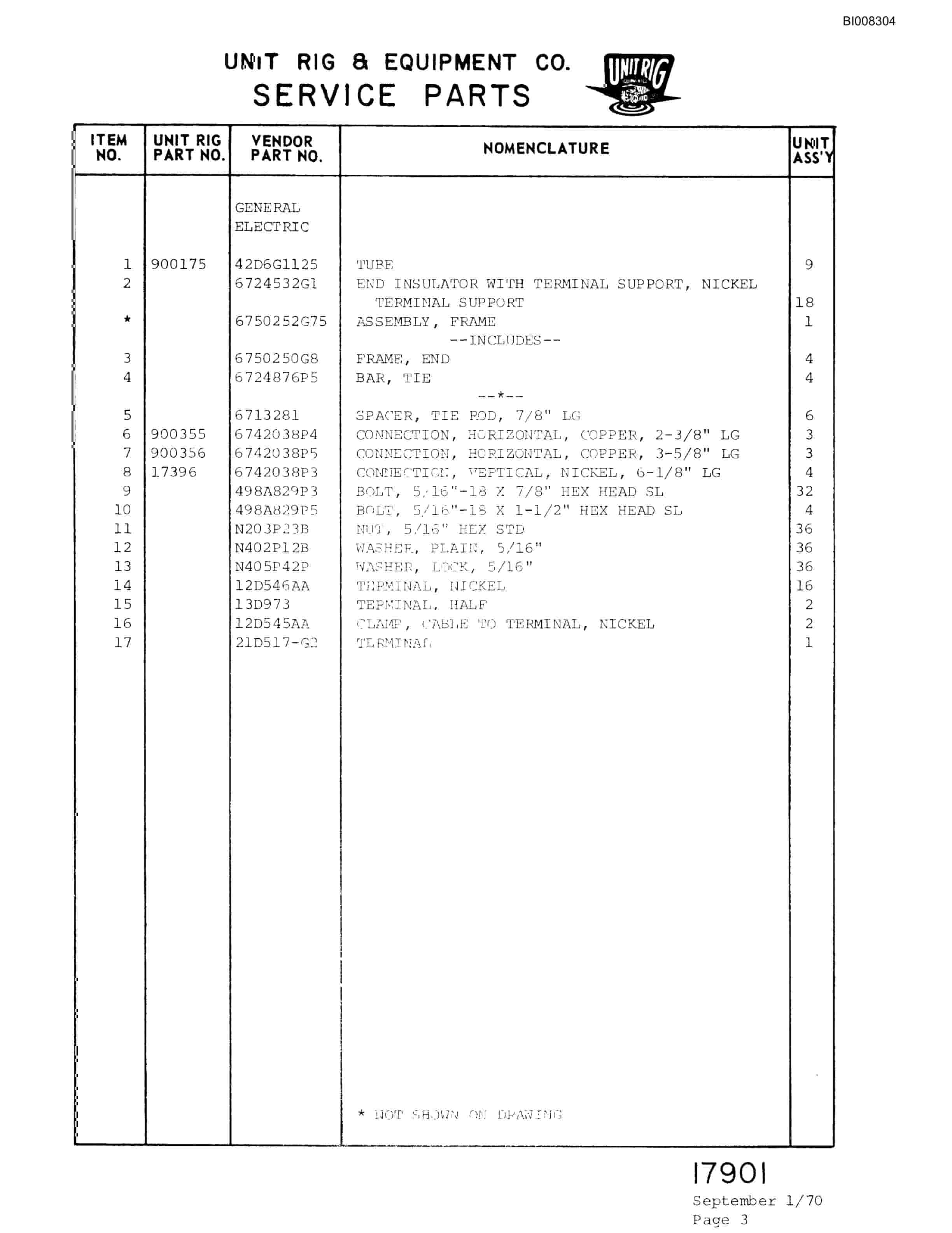 Bucyrus M-120 Parts Catalog BI008304-4