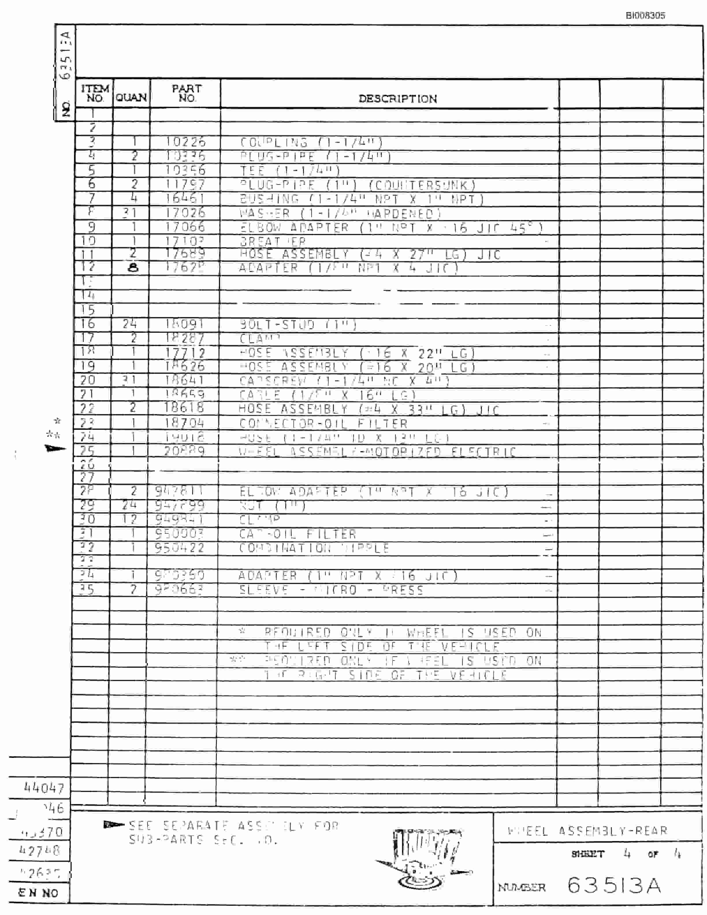 Bucyrus M-120 Parts Catalog BI008305-5