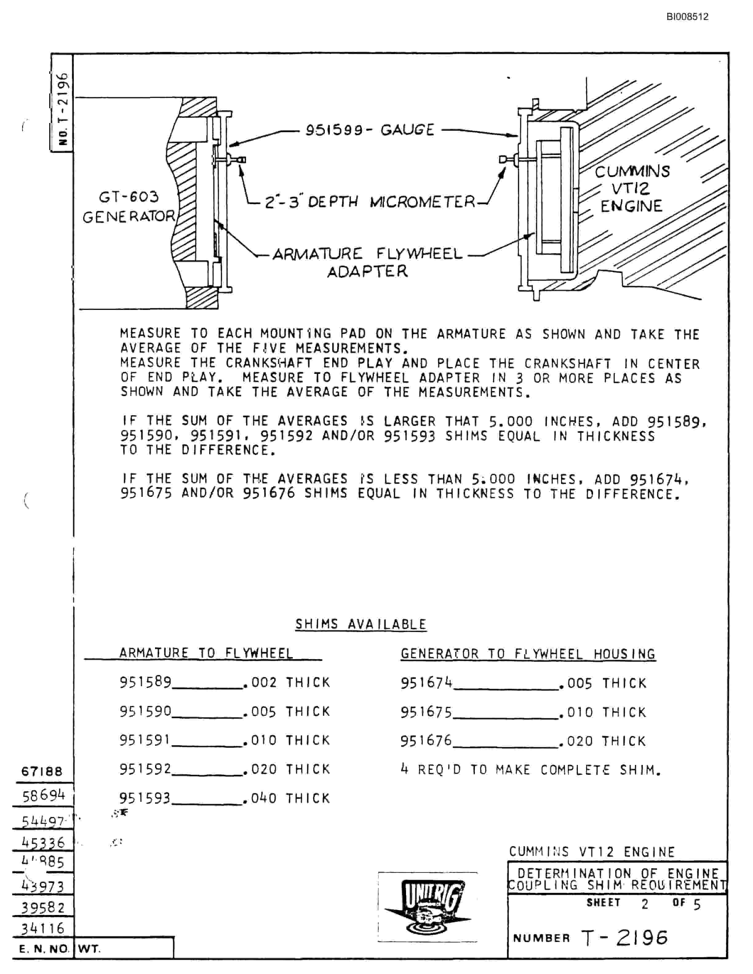 Bucyrus M-120 Parts Catalog BI008512-5