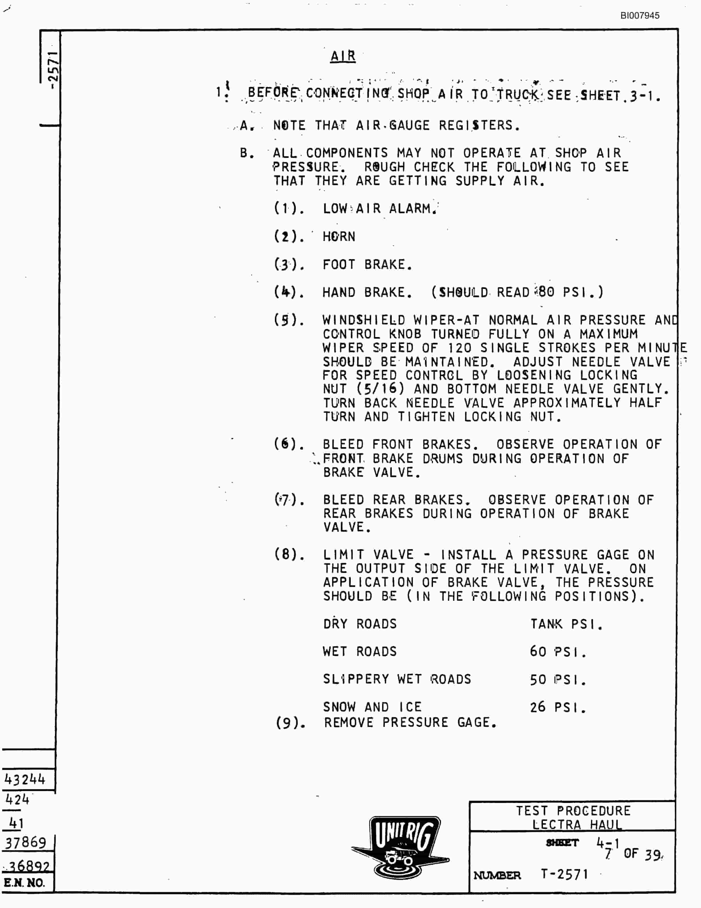 Bucyrus M-200 Parts Catalog BI007945-5