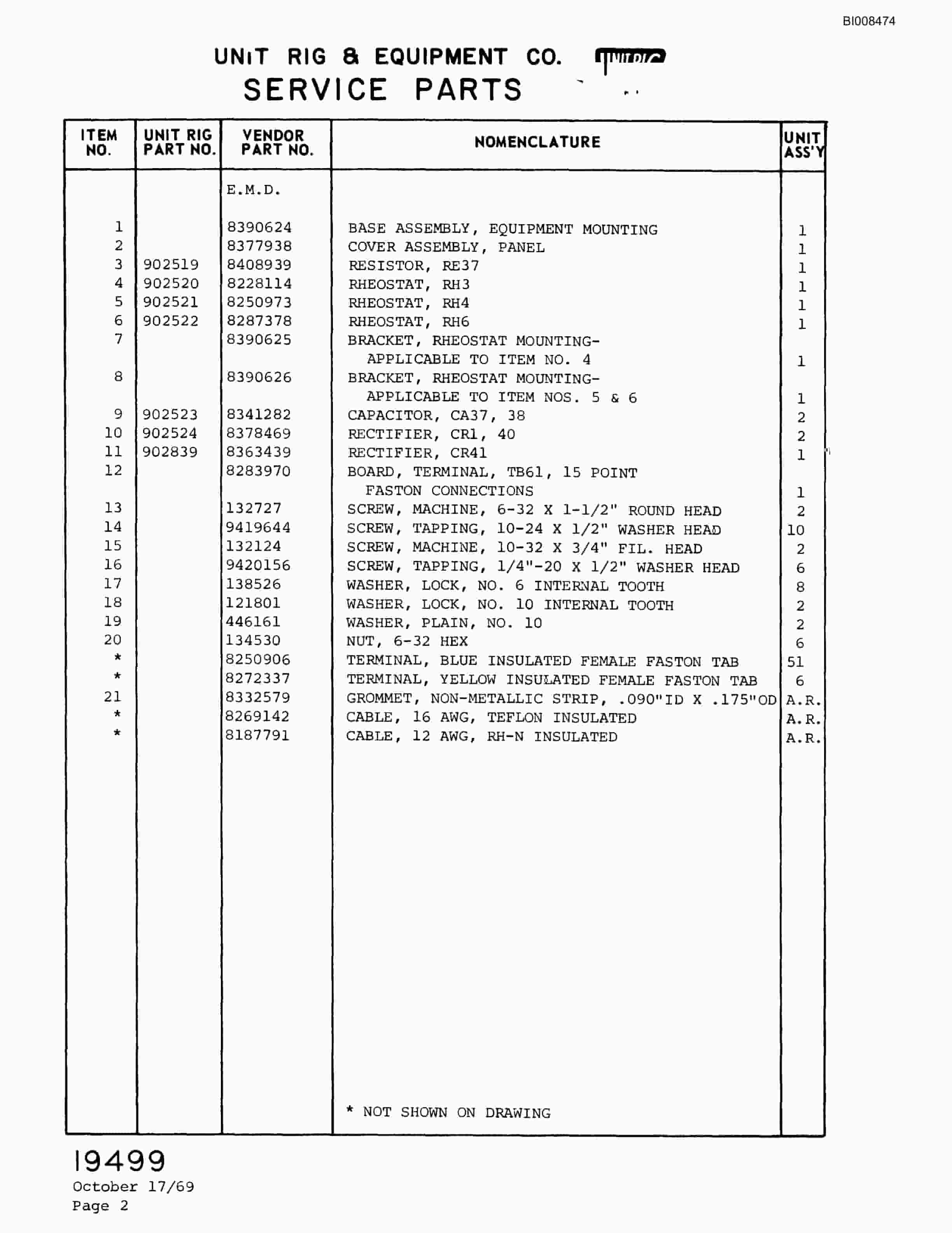 Bucyrus M-200 Parts Catalog BI008474-4