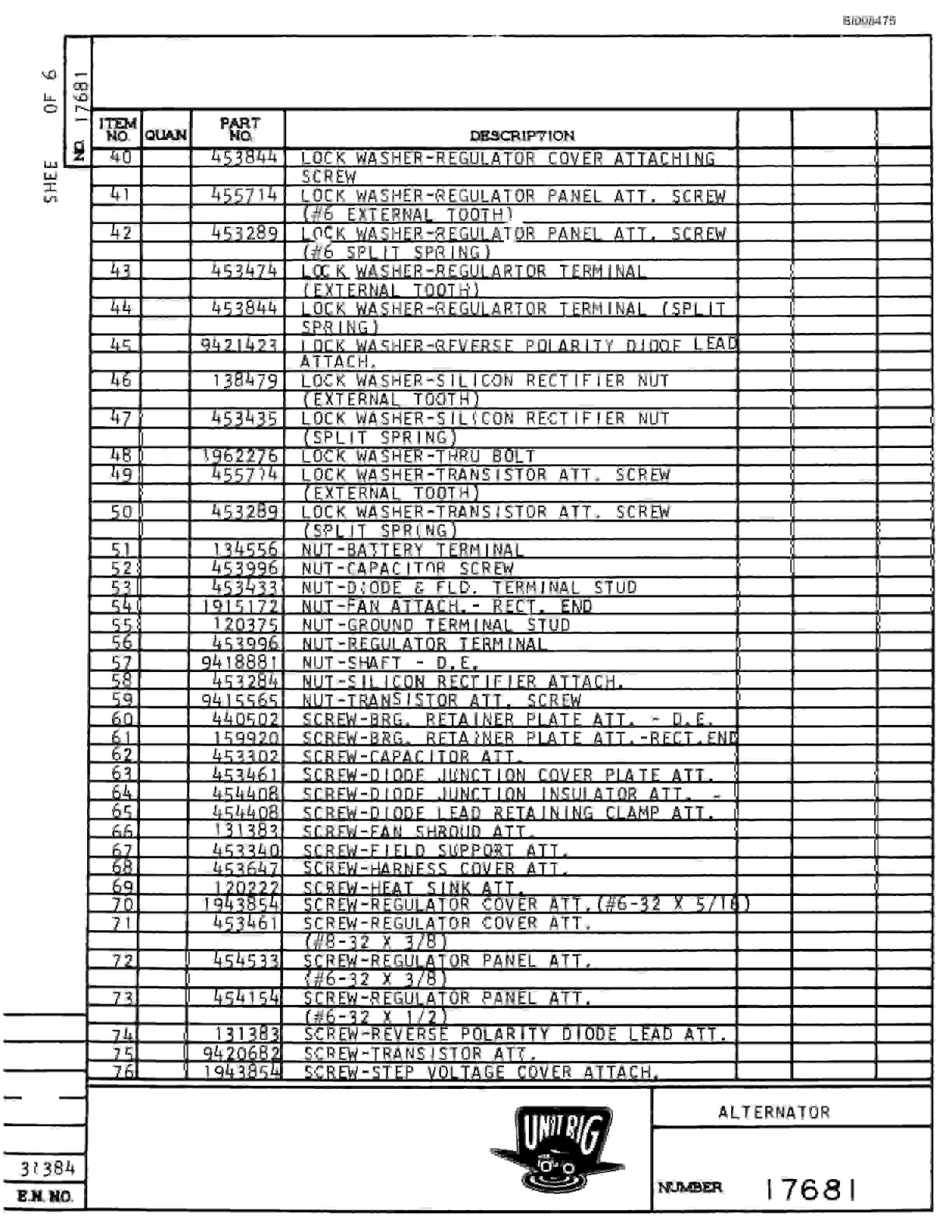 Bucyrus M-200 Parts Catalog BI008475-5