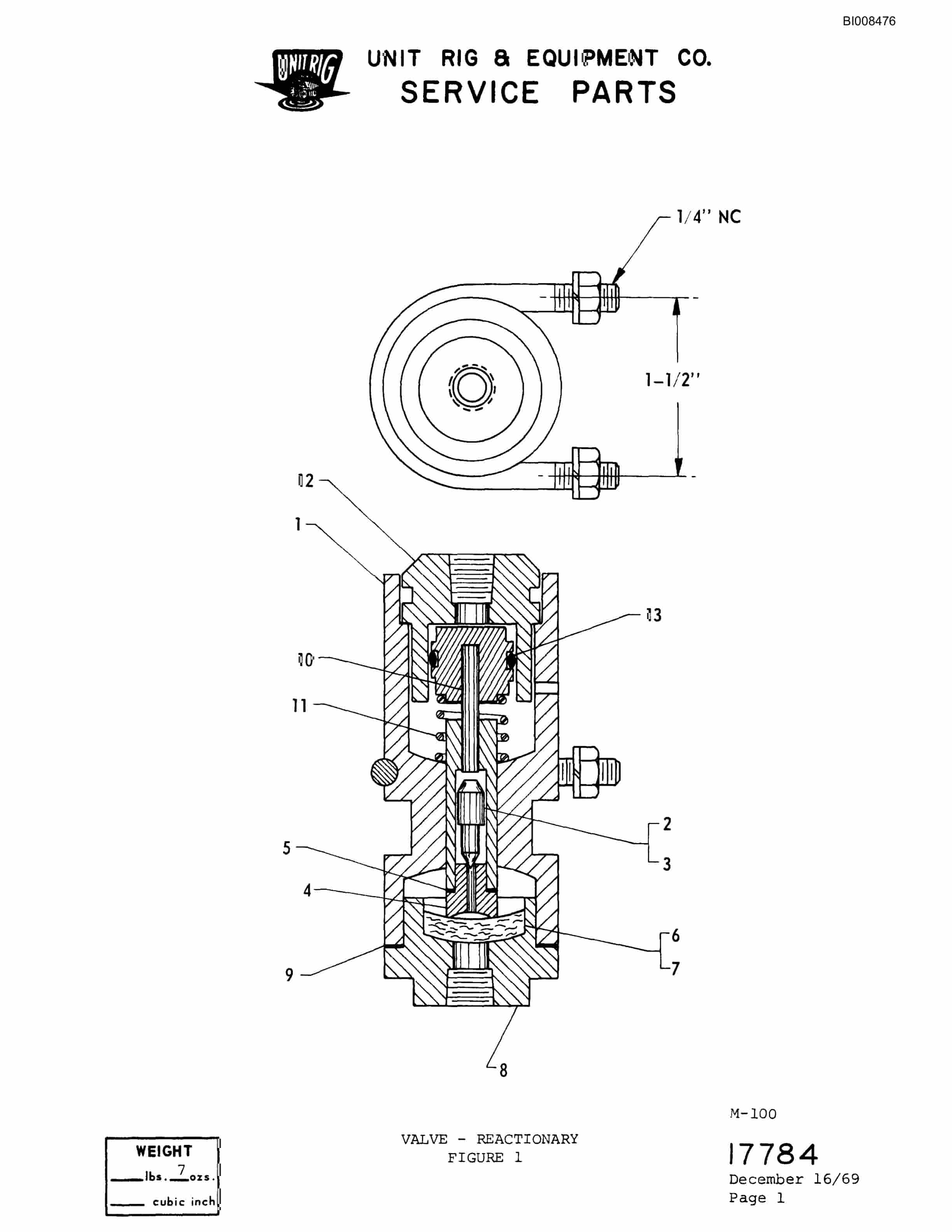 Bucyrus M-200 Parts Catalog BI008476-4