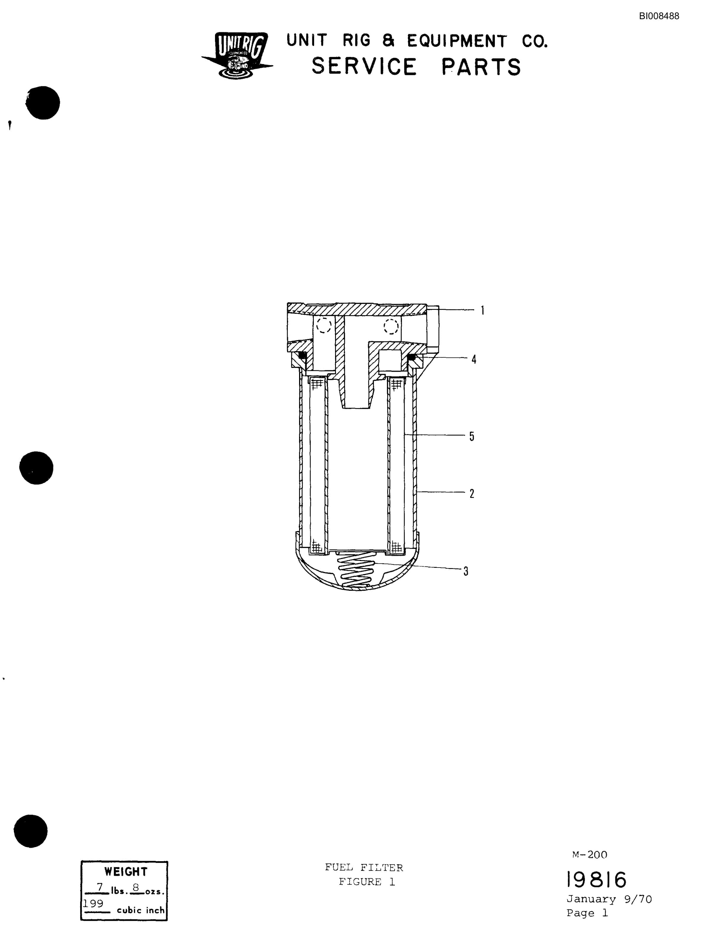 Bucyrus M-200 Parts Catalog BI008488-4