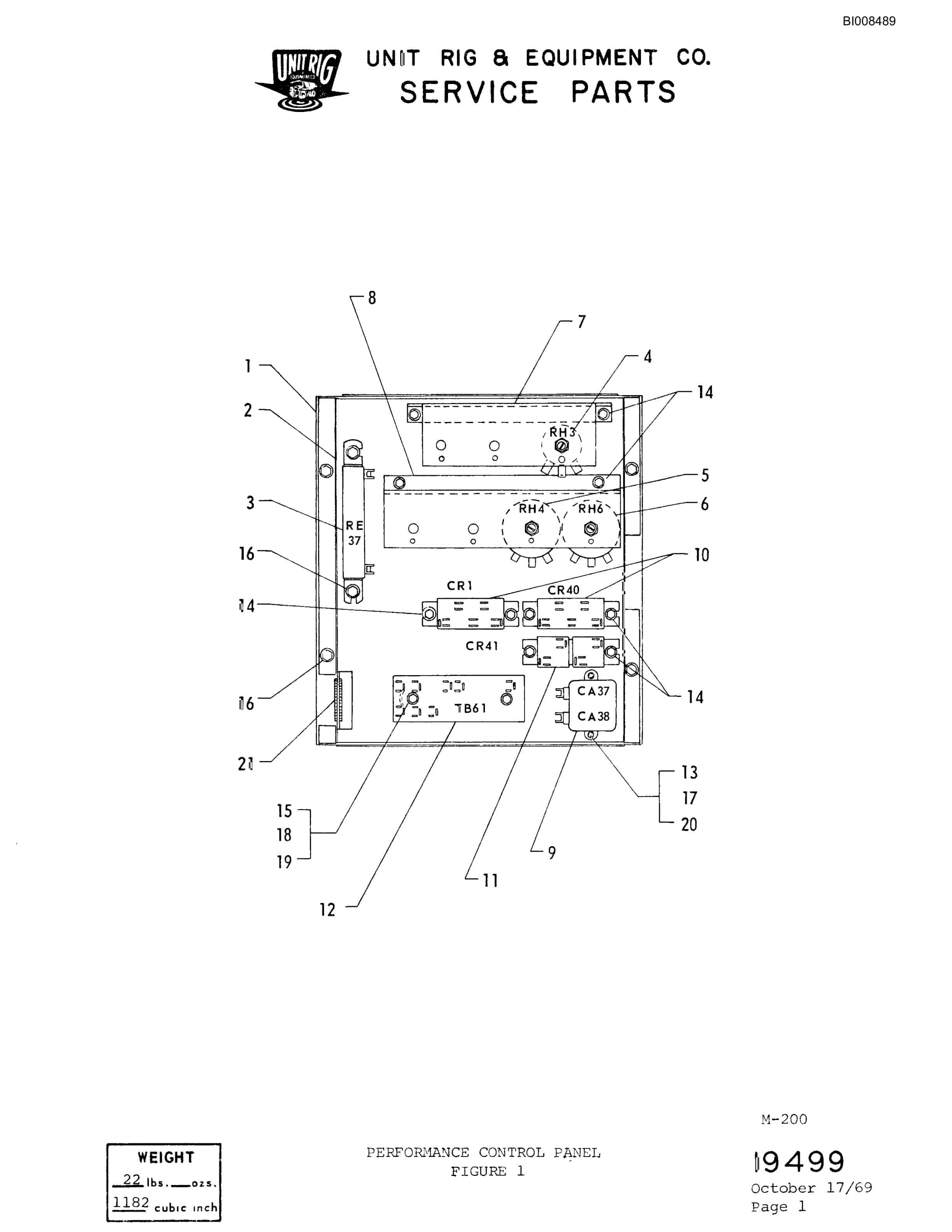 Bucyrus M-200 Parts Catalog BI008489-4