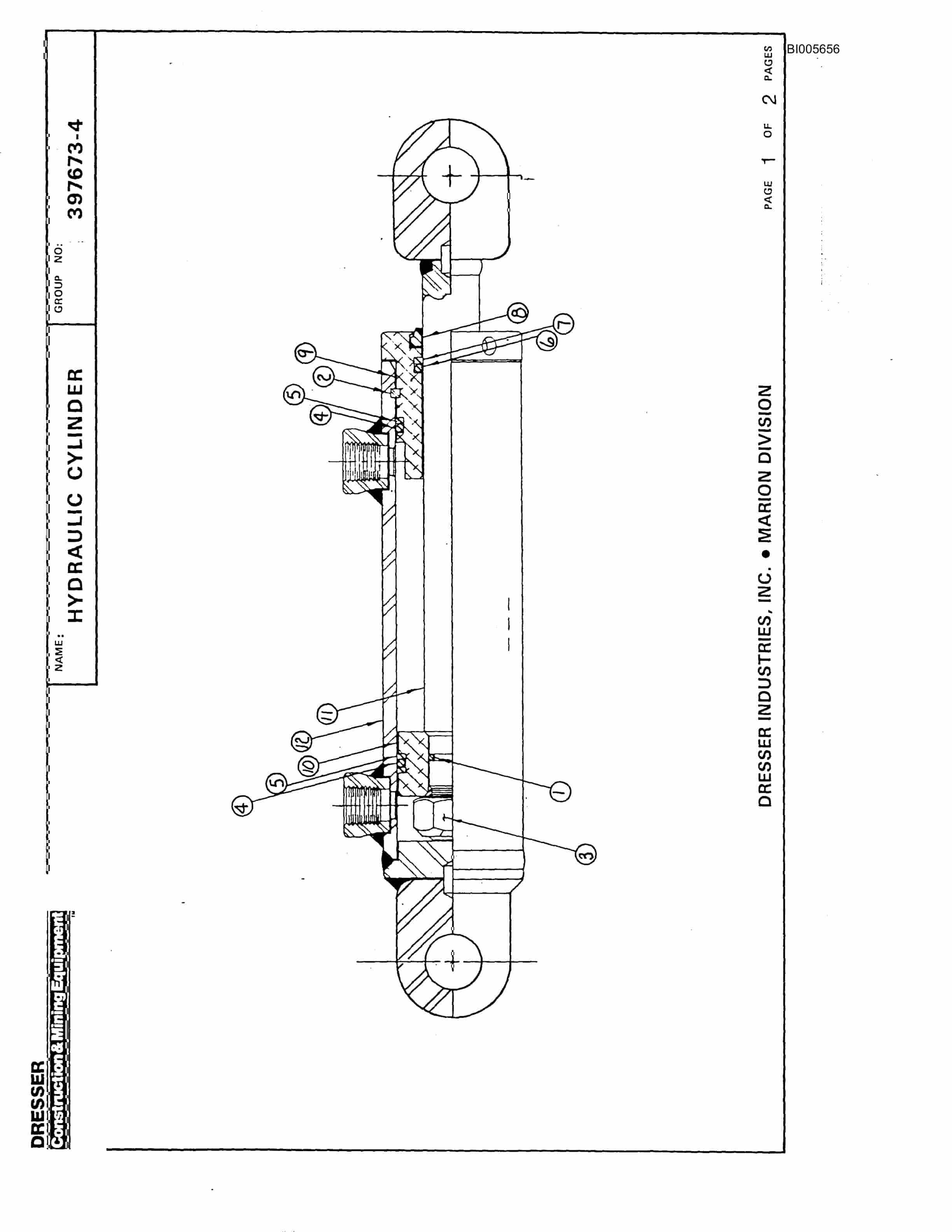 Bucyrus M-3B Blast Hole Drill Parts Catalog BI005656-4