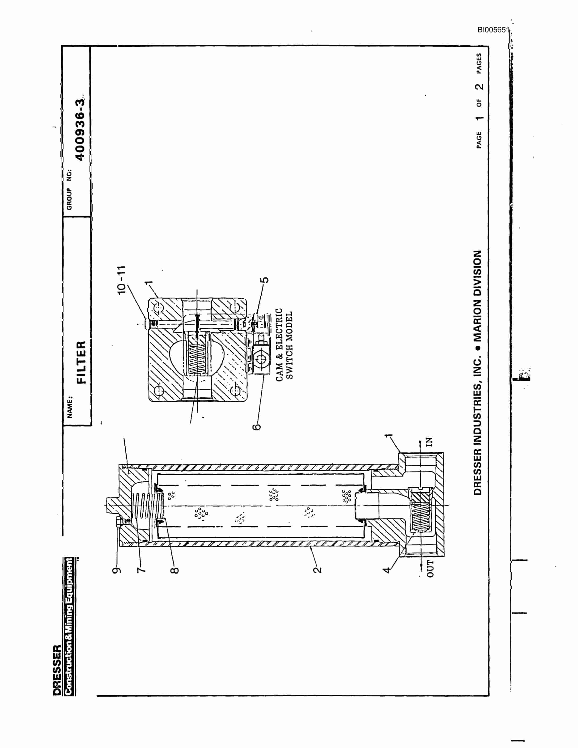Bucyrus M-3B Blast Hole Drill Technical Manual BI005651-2