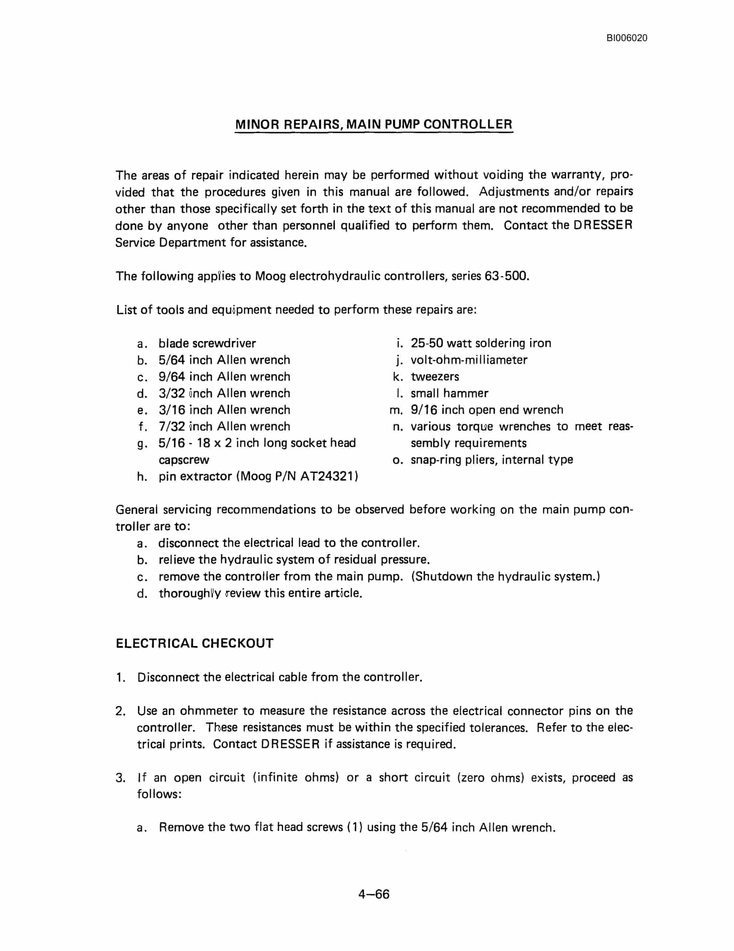 Bucyrus M-4, M-5 Blast Hole Drill Technical Manual BI006020-5