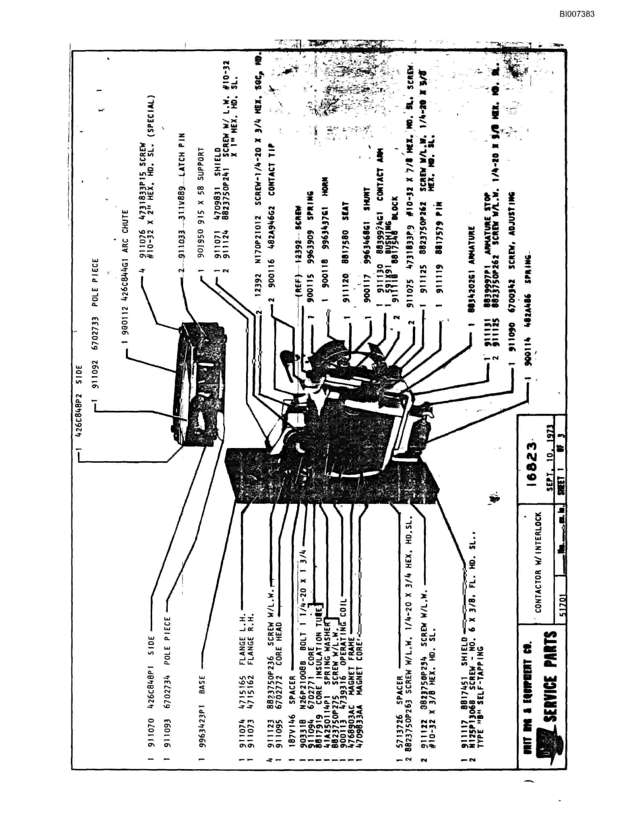 Bucyrus M-85 Assembly Parts Catalog BI007383-3