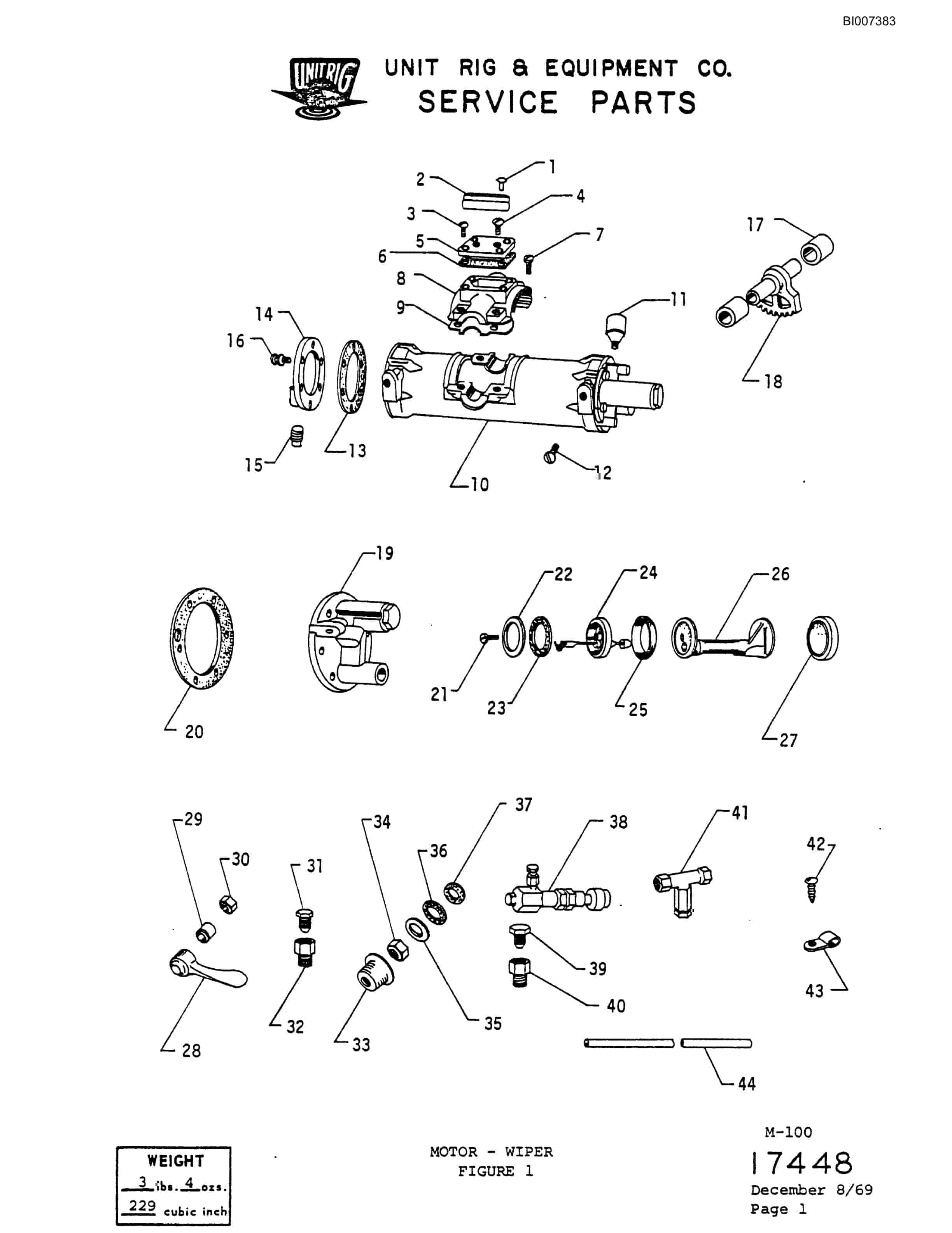 Bucyrus M-85 Assembly Parts Catalog BI007383-4