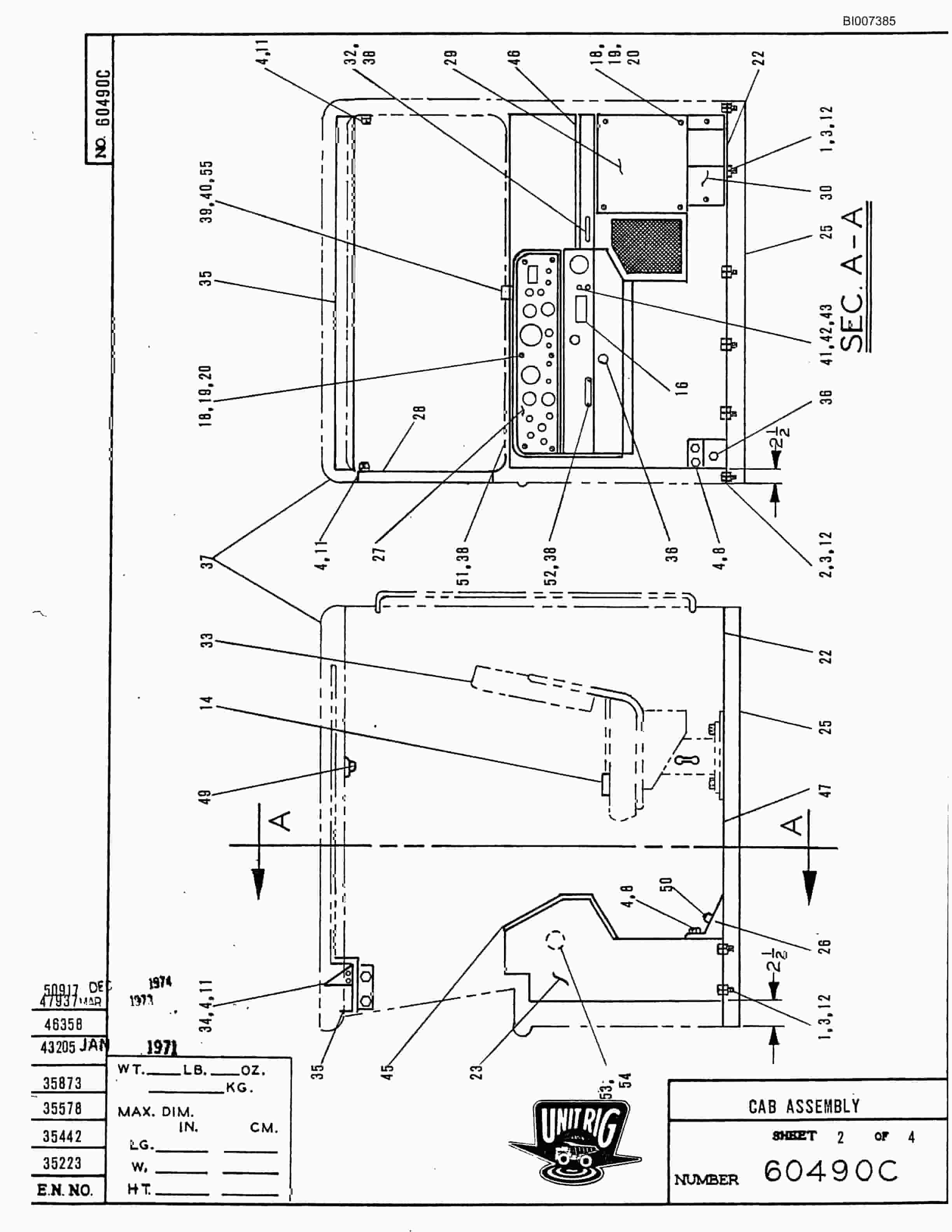 Bucyrus M-85 Assembly Parts Catalog BI007385-2